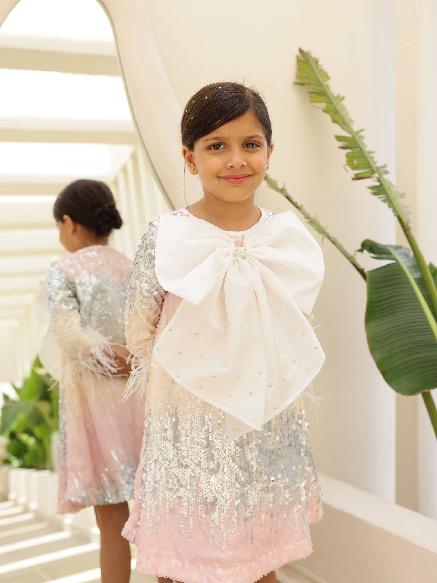 Janya's Closet: Victoria's Shaded Sequin Pink & White Dress