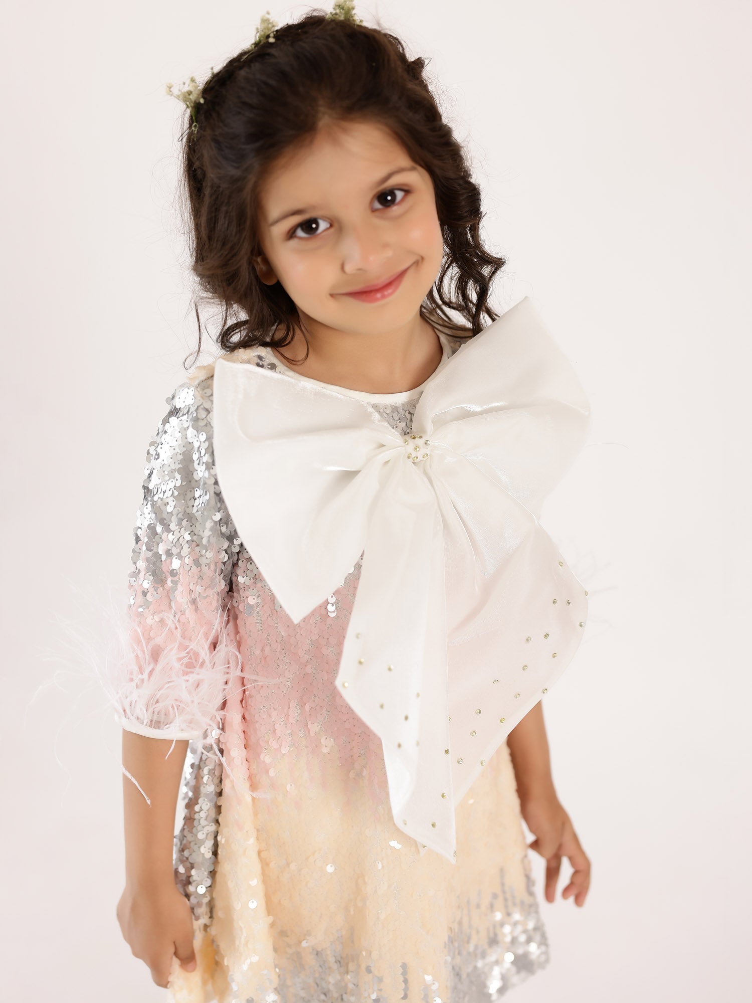 Sale Victoria's Shaded Sequin Pink & White Dress