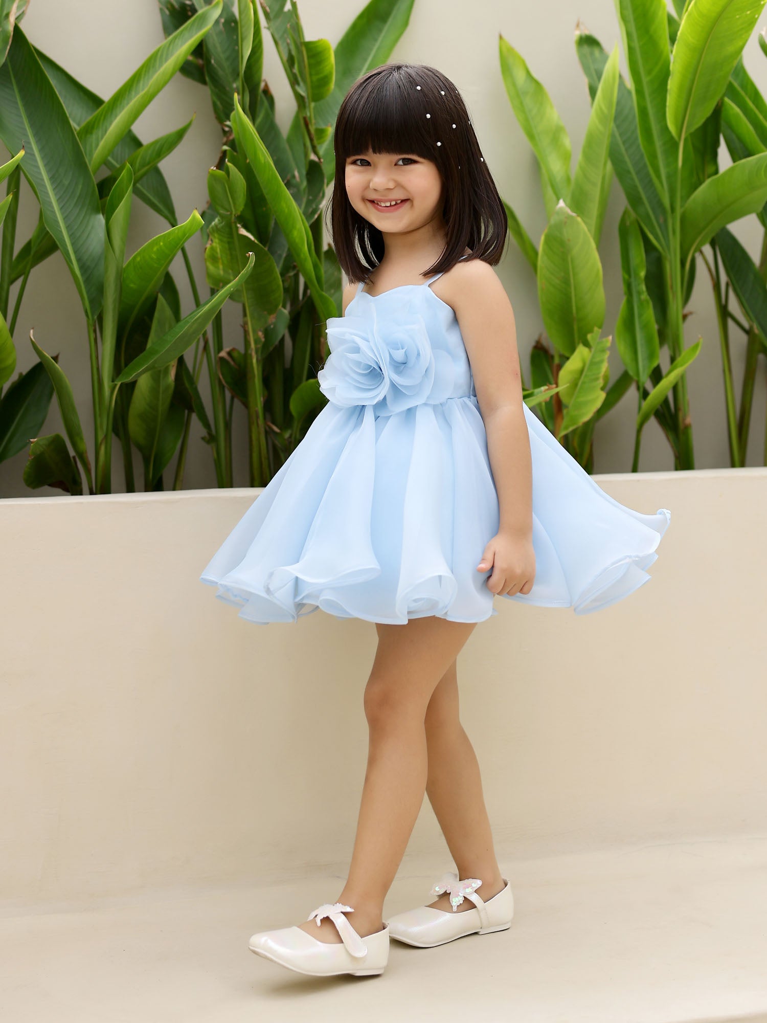 Sample Janyas Closet Elsa Blue Convertible Hankie Dress