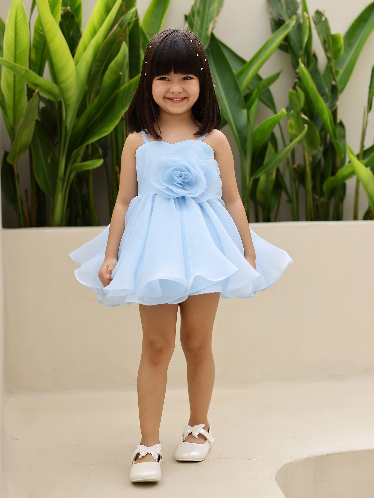 Sample Janyas Closet Elsa Blue Convertible Hankie Dress