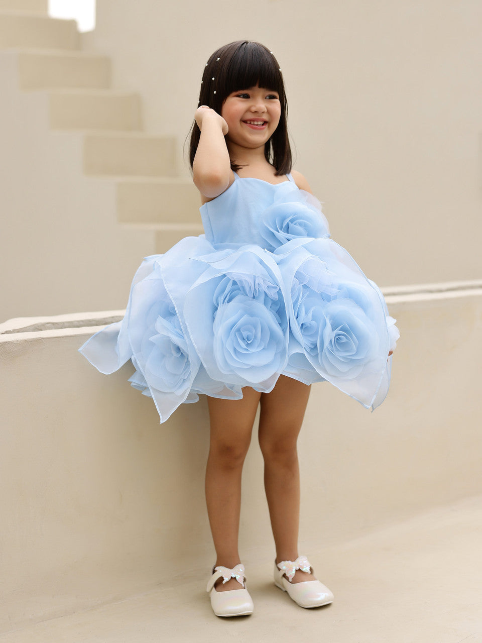 Janyas Closet Elsa Blue Attached Hankie Dress