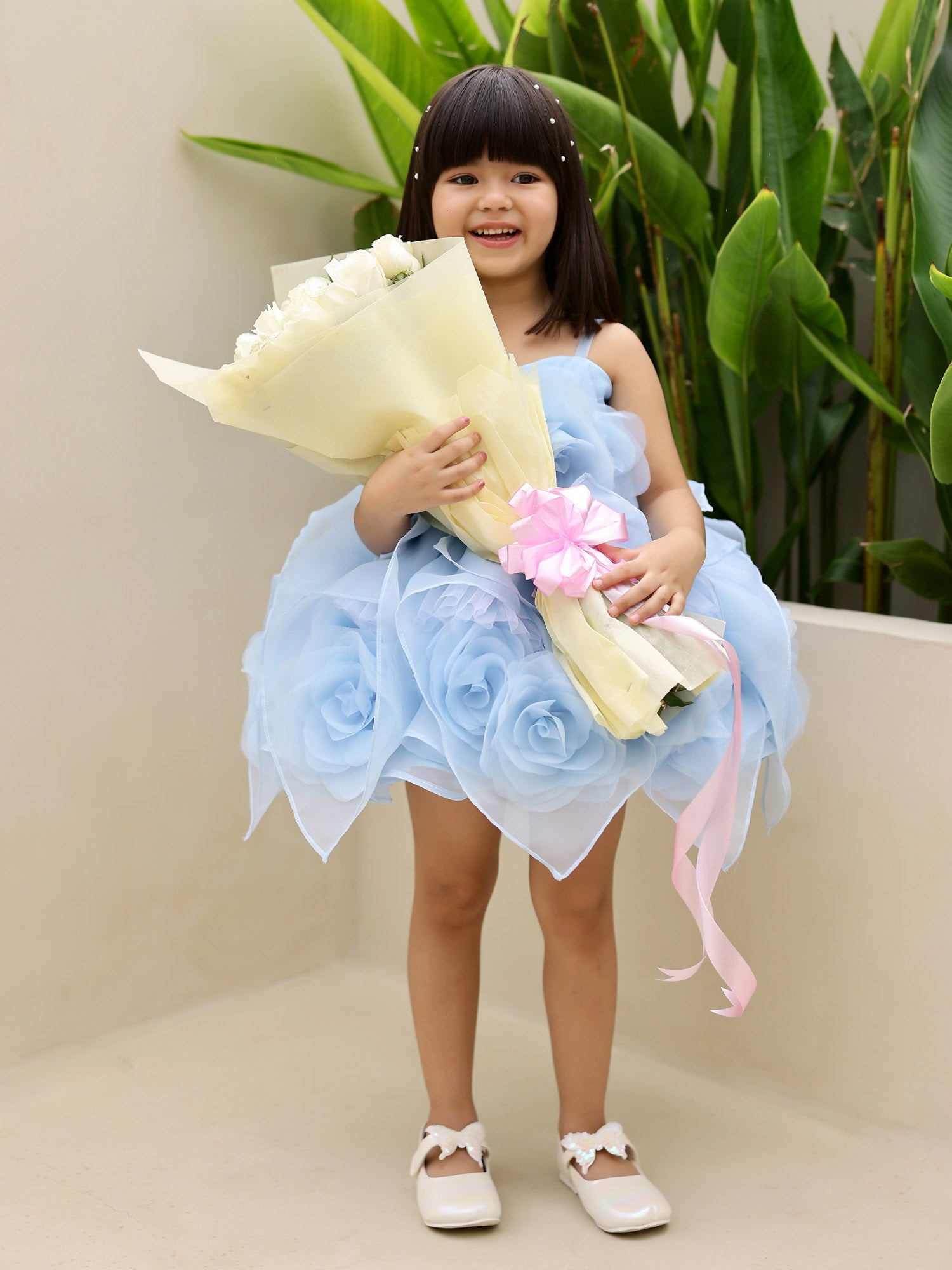 Sample Janyas Closet Elsa Blue Convertible Hankie Dress