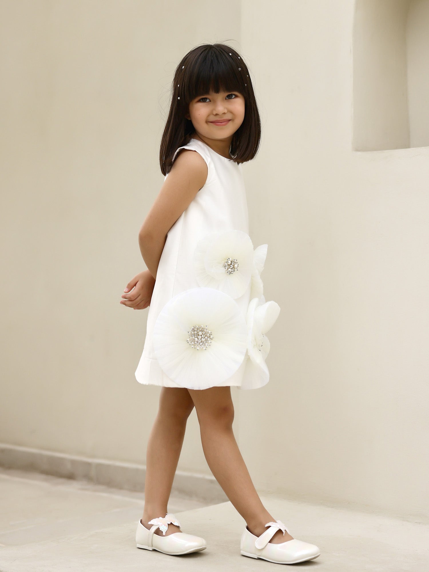 Janyas Closet White Blessing Bloom Christening Dress