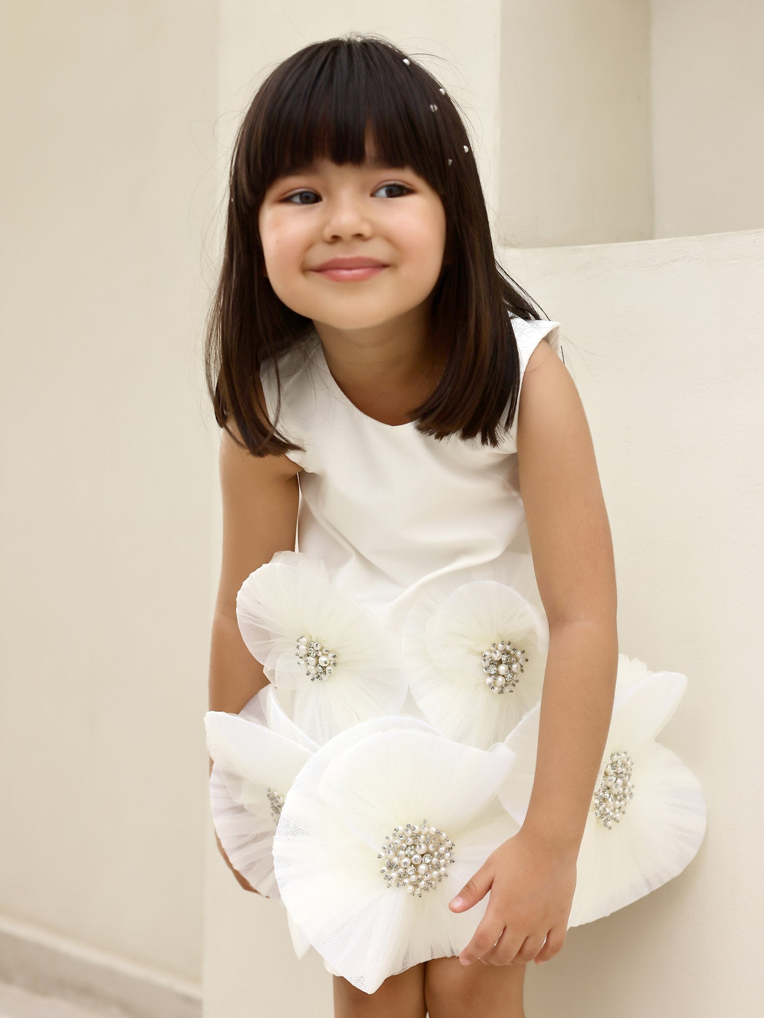 Janyas Closet White Blessing Bloom Christening Dress