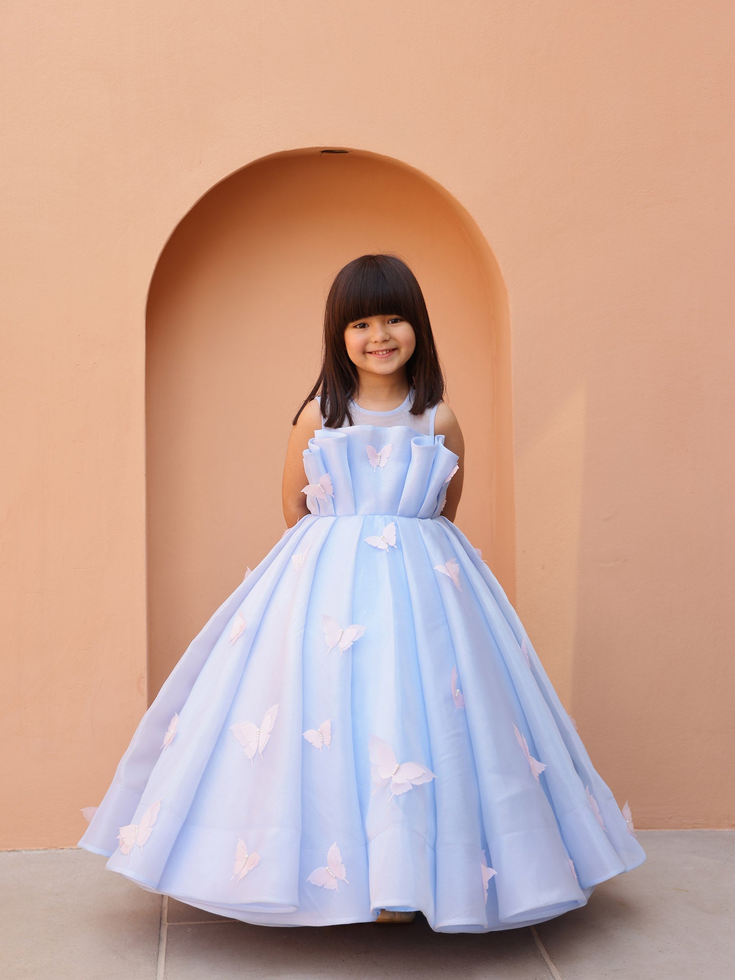 JANYAS CLOSET Elsa Blue Convertible Barbie Gown With Drape