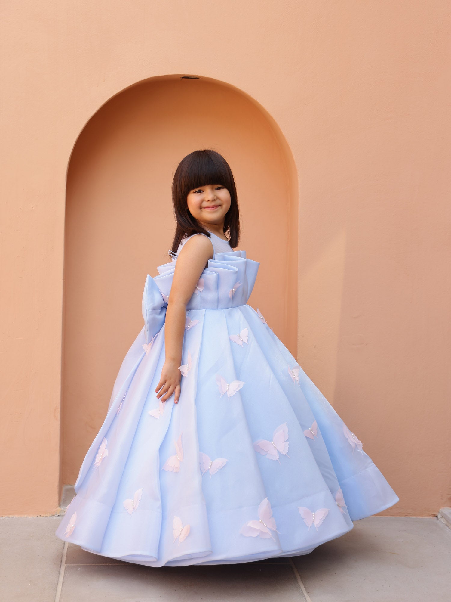 JANYAS CLOSET Elsa Blue Convertible Barbie Gown With Drape