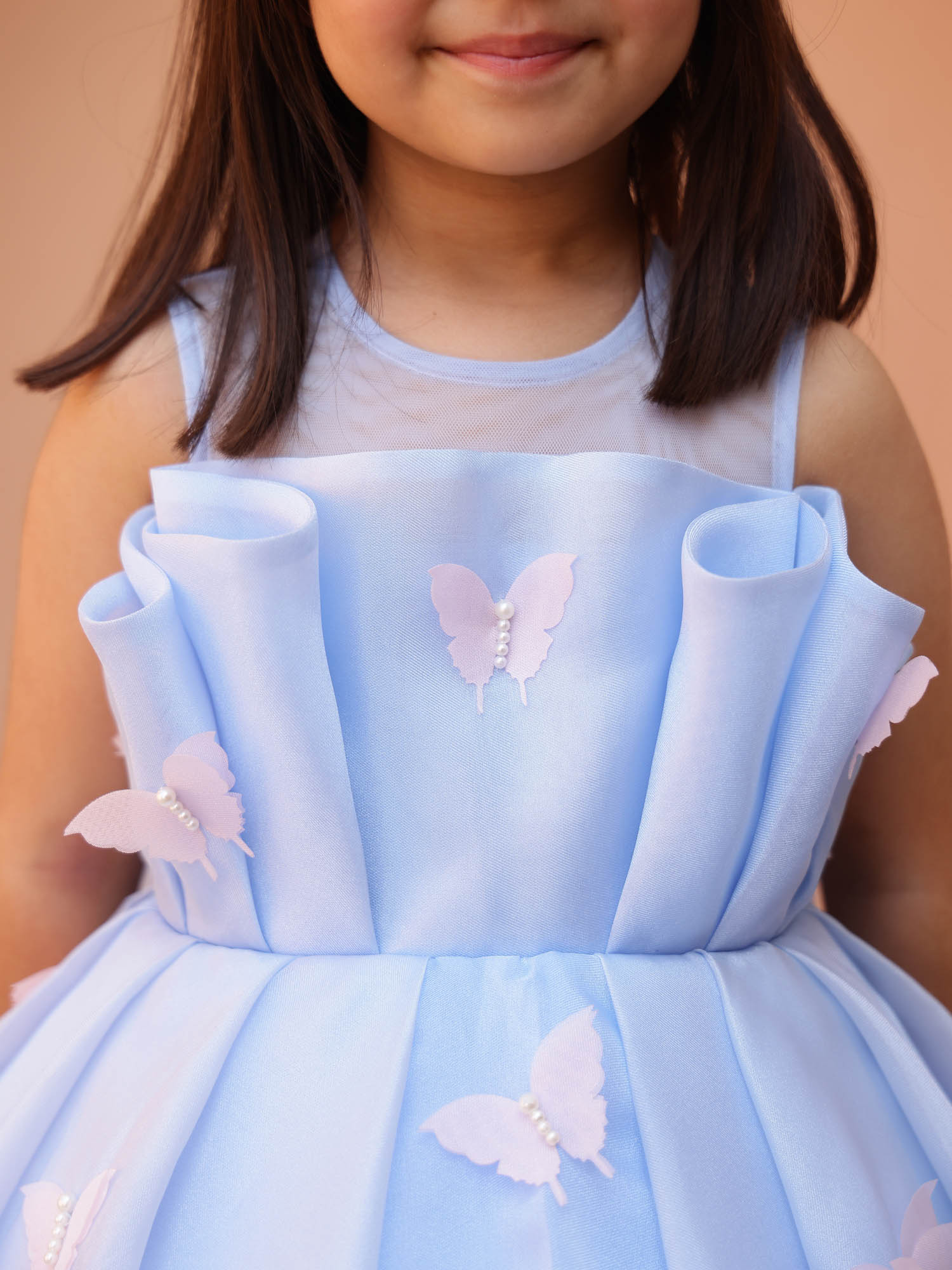 JANYAS CLOSET Elsa Blue Convertible Barbie Gown With Drape
