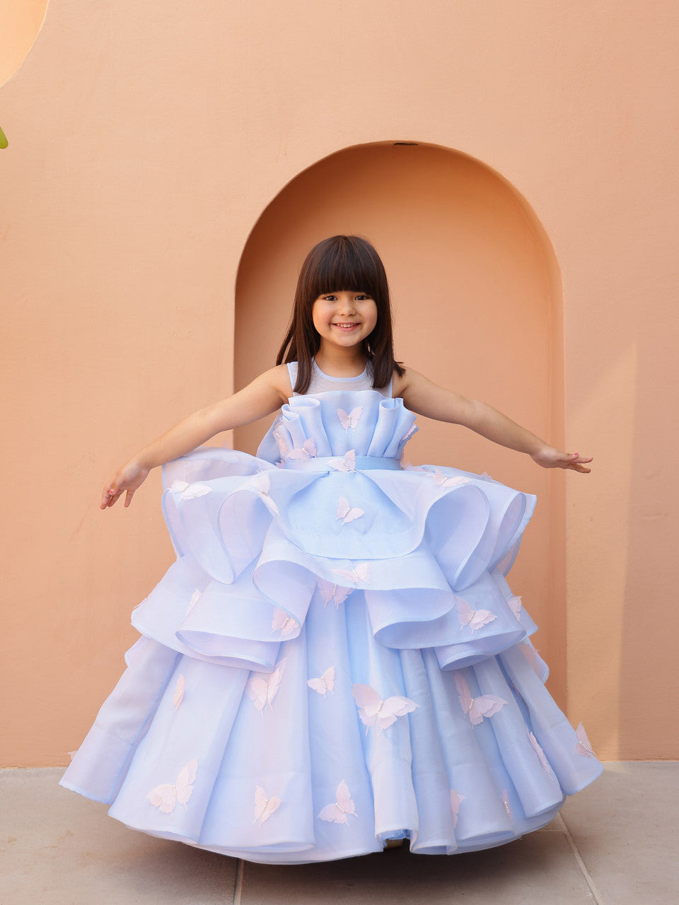 JANYAS CLOSET Elsa Blue Convertible Barbie Gown With Drape
