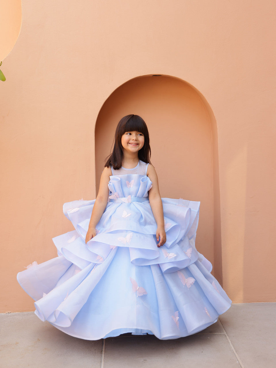 JANYAS CLOSET Elsa Blue Convertible Barbie Gown With Drape
