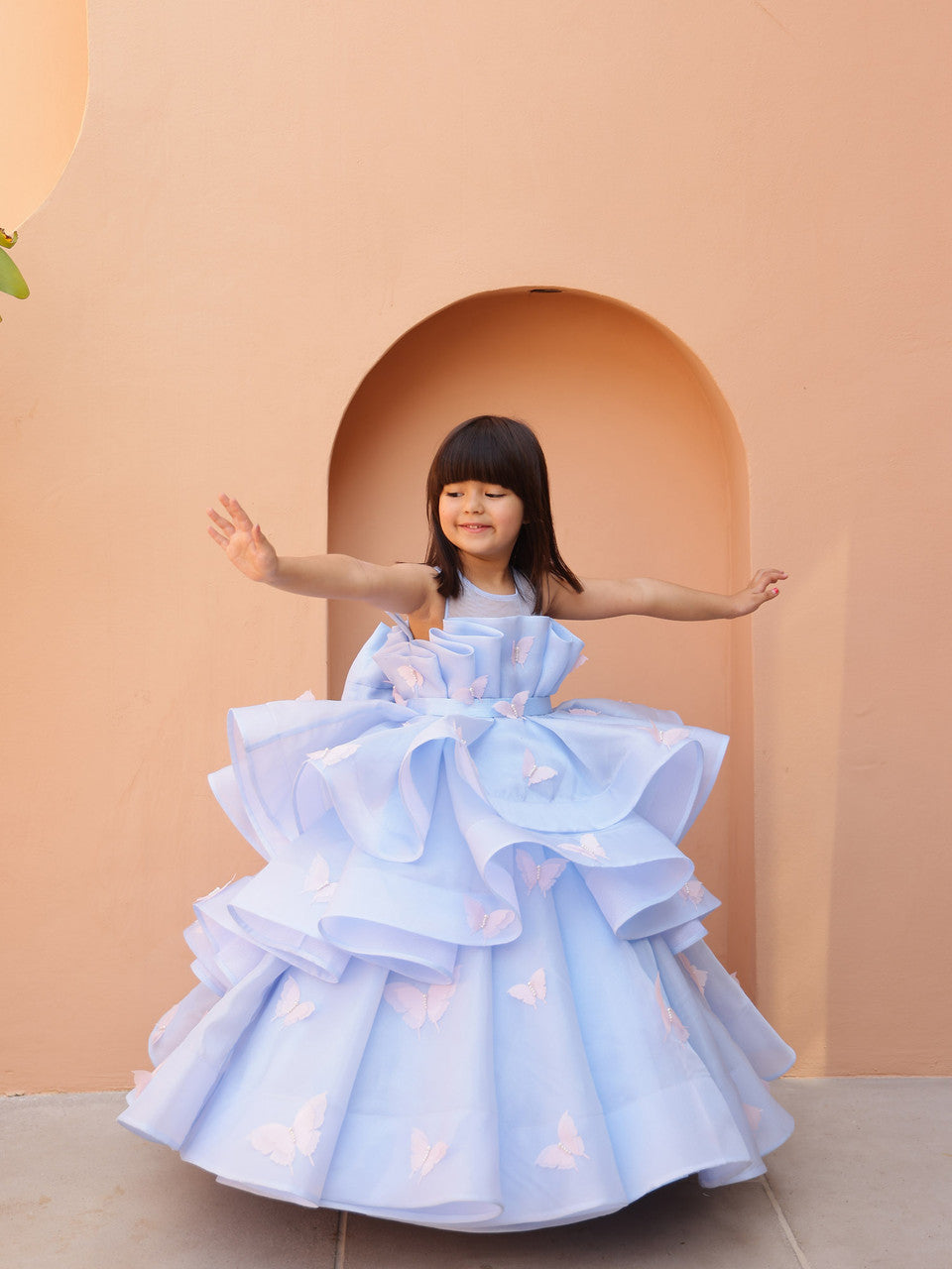 JANYAS CLOSET Elsa Blue Convertible Barbie Gown With Drape