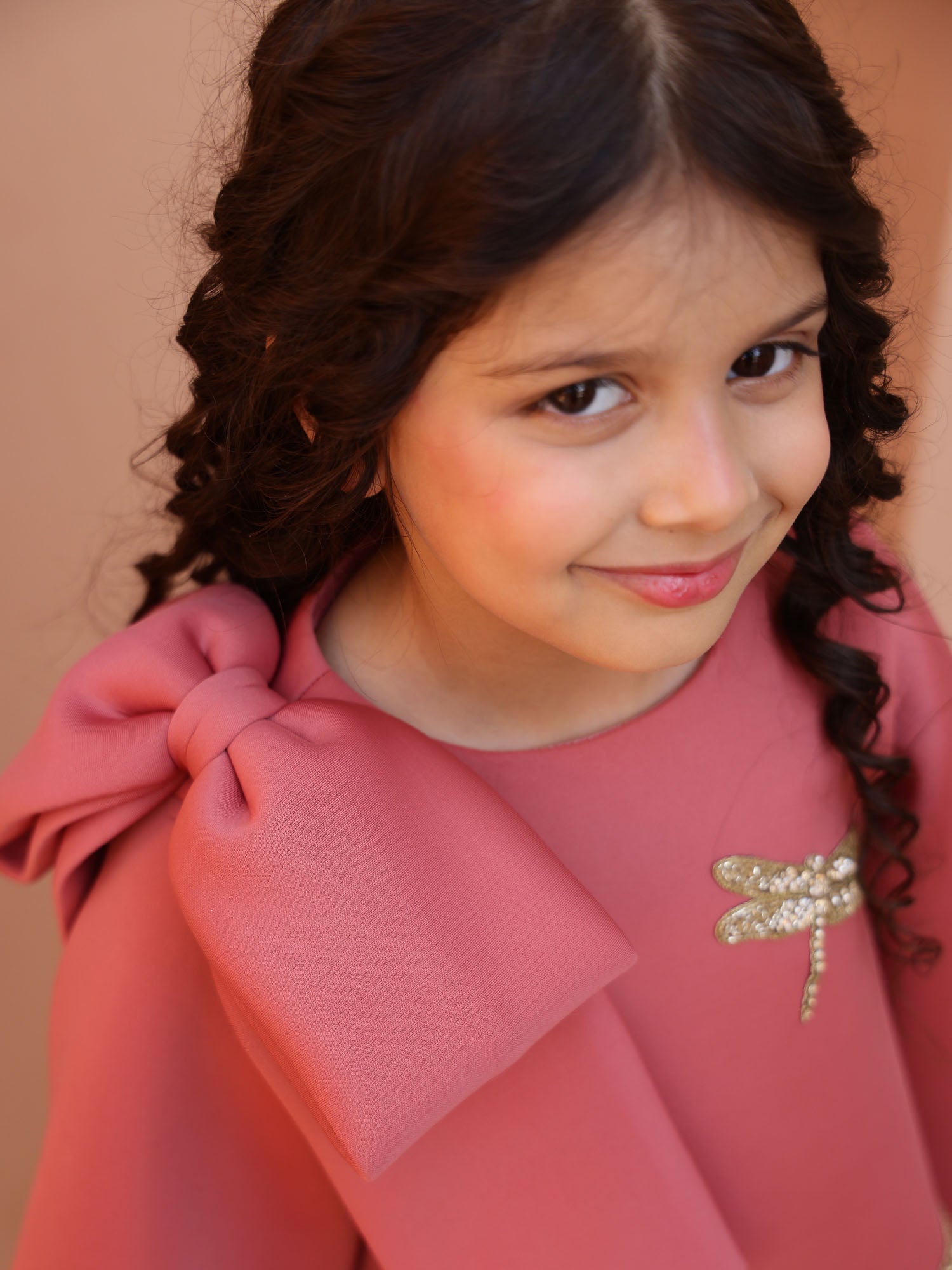 JANYAS CLOSET Dusty Rosy Charm Neoprene Dress