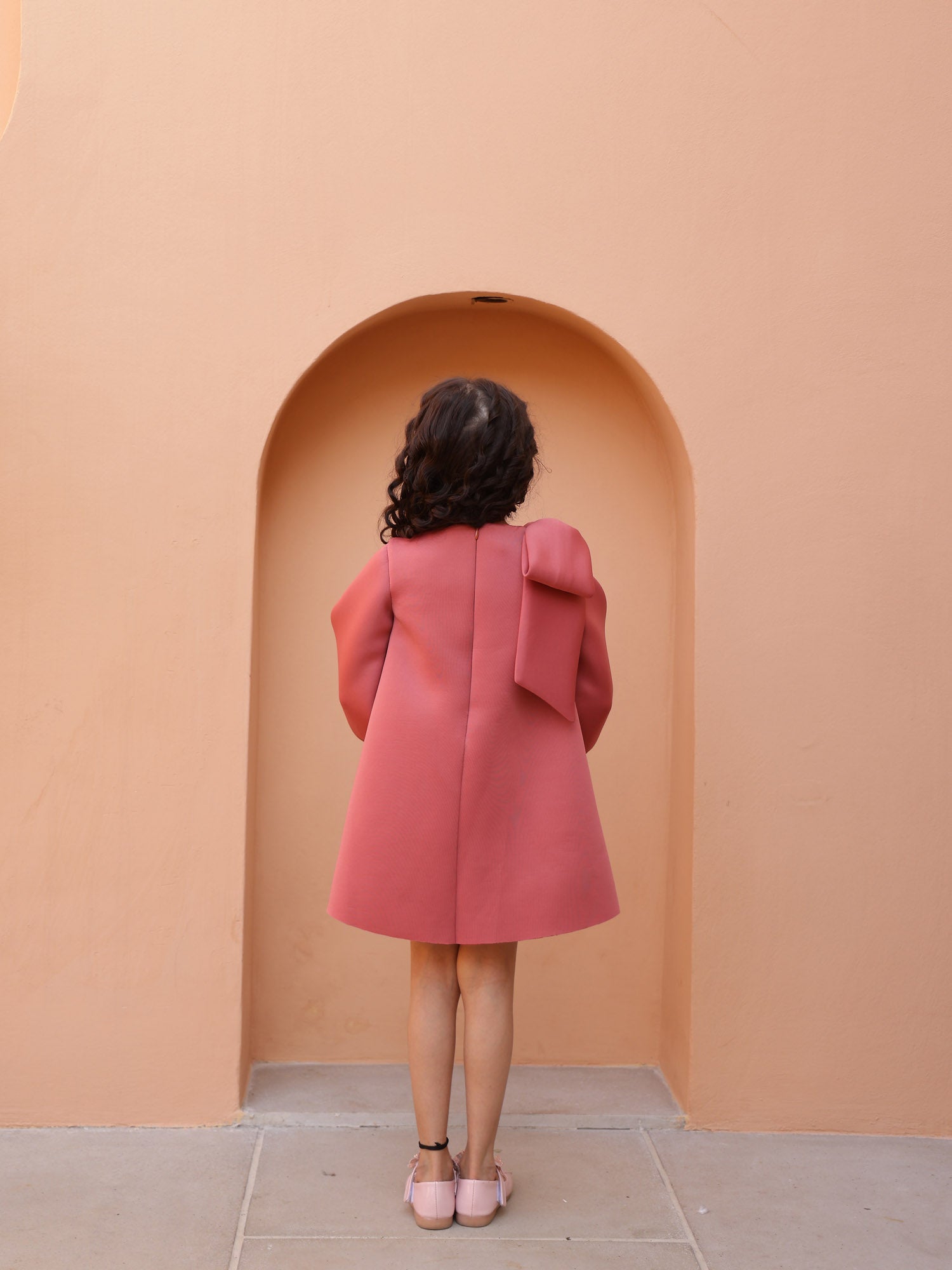 JANYAS CLOSET Dusty Rosy Charm Neoprene Dress