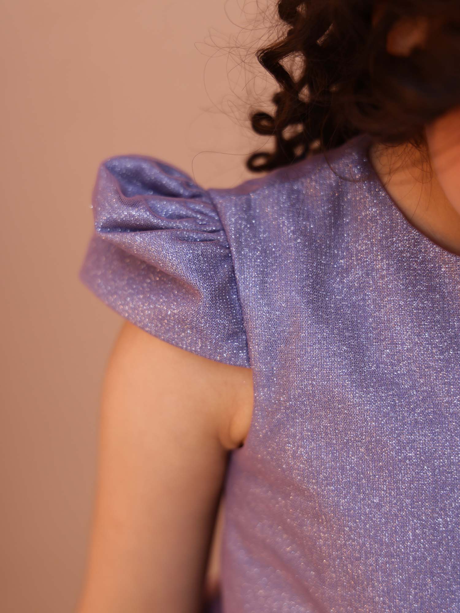 Sample JANYAS CLOSET Aurora Shaded Glitter Dress with Cap Sleeves