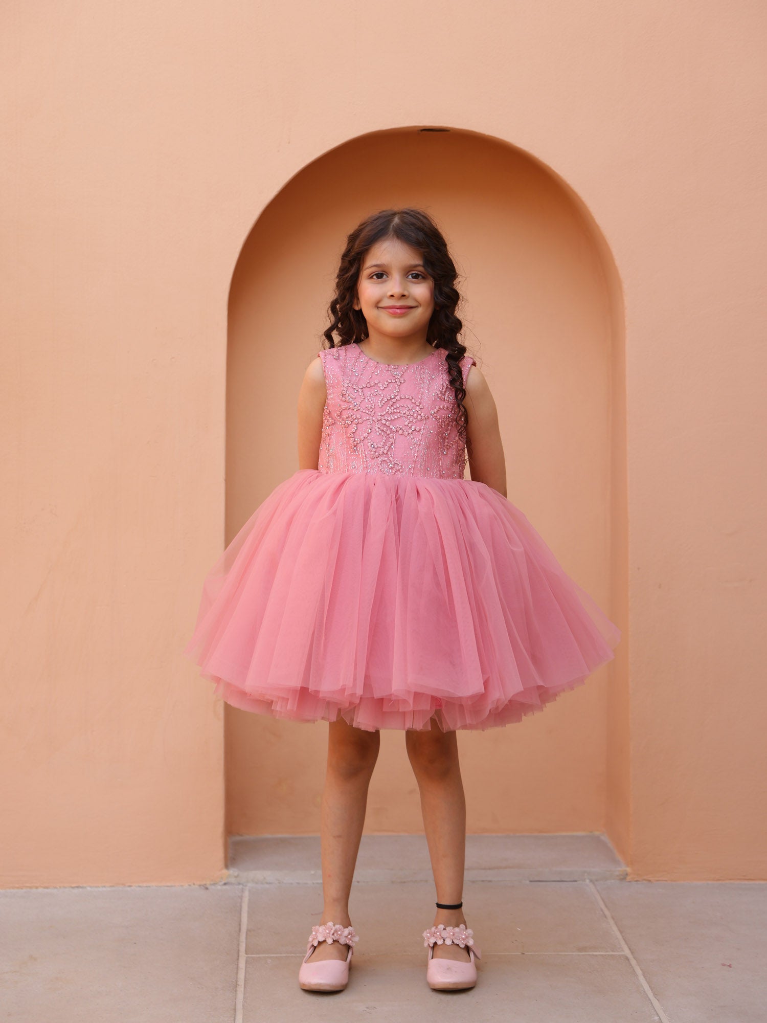 JANYAS CLOSET Mauve Magic Dress with Bow