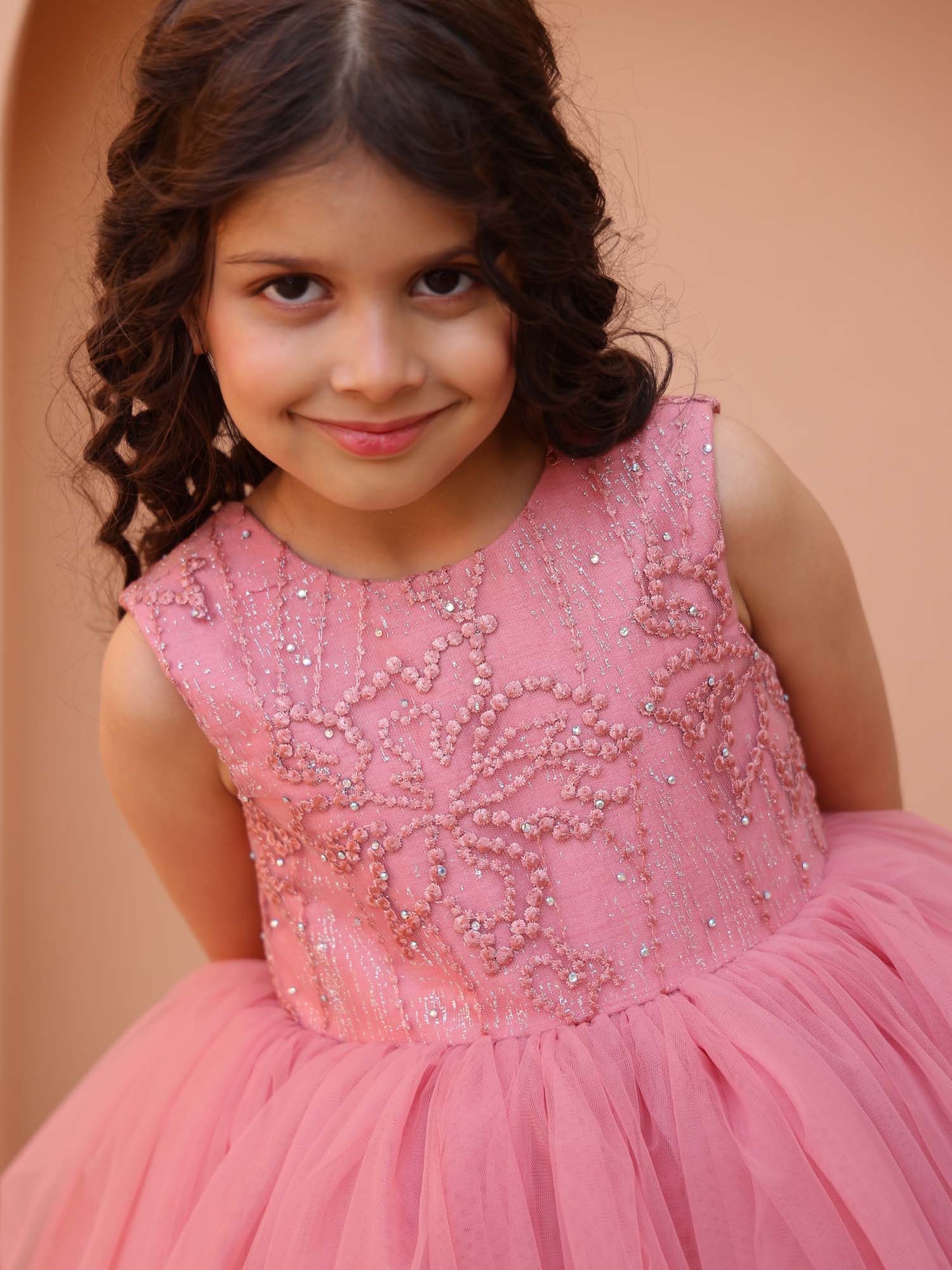 JANYAS CLOSET Mauve Magic Dress with Bow