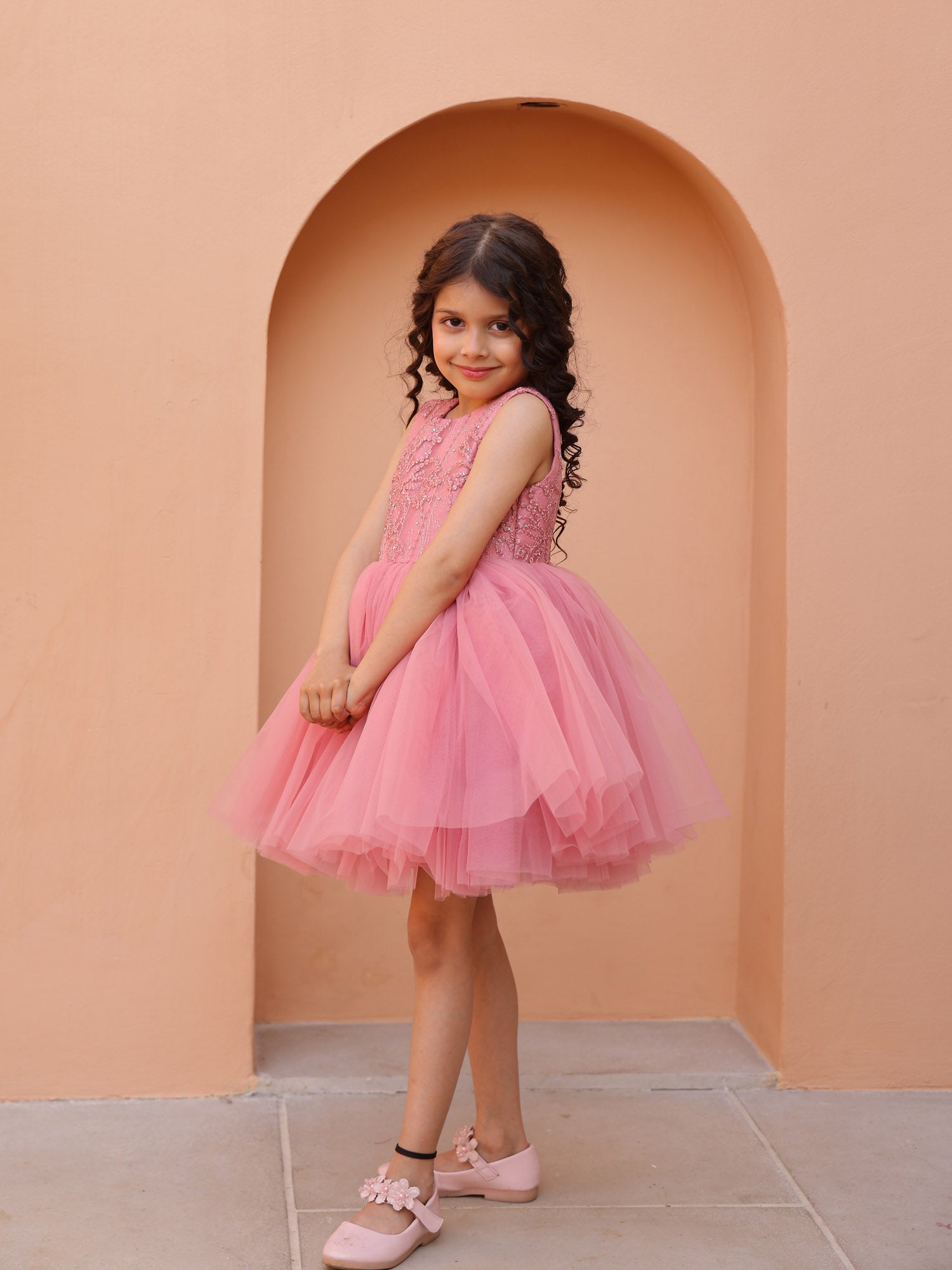 JANYAS CLOSET Mauve Magic Dress with Bow