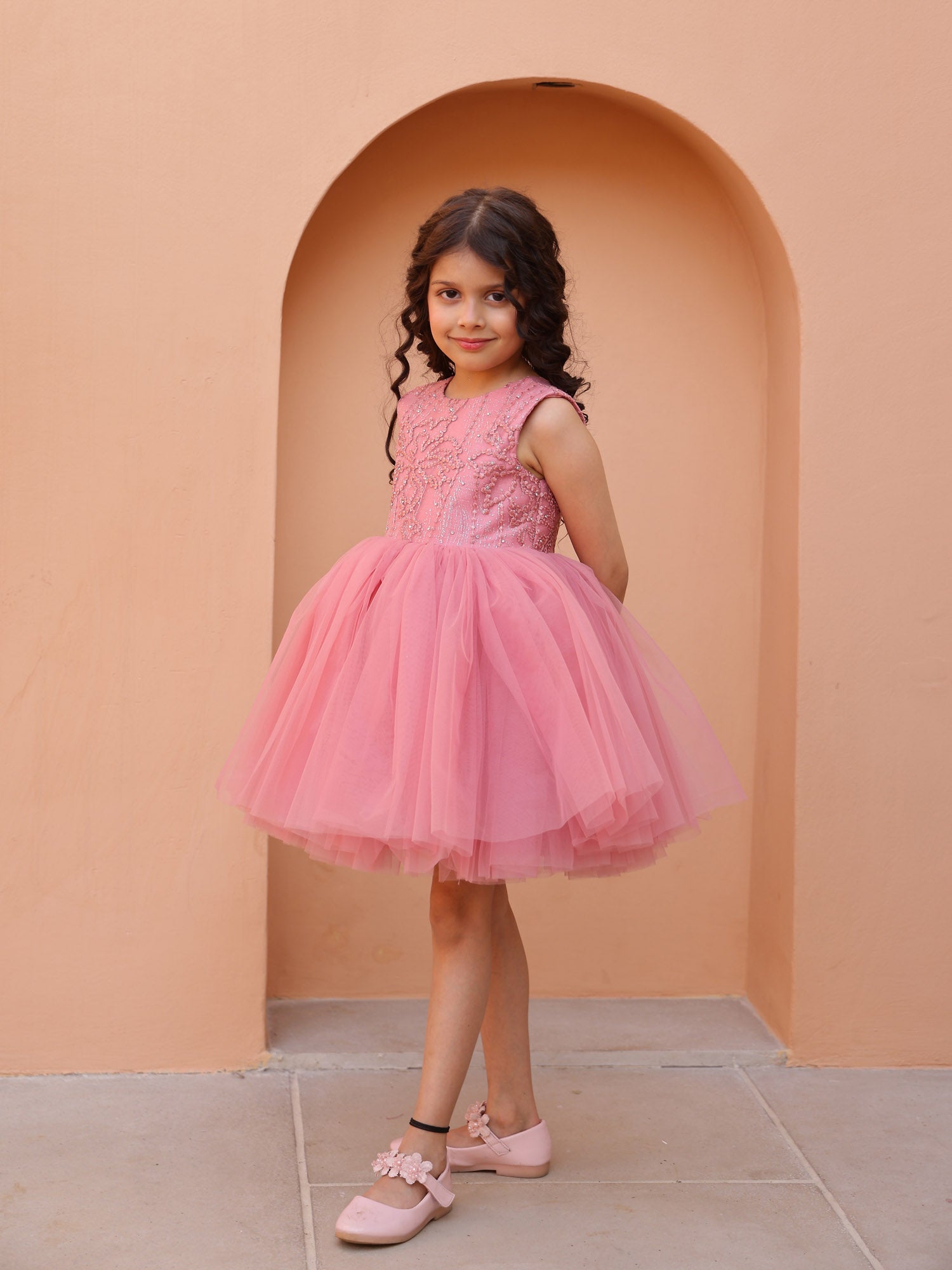 JANYAS CLOSET Mauve Magic Dress with Bow