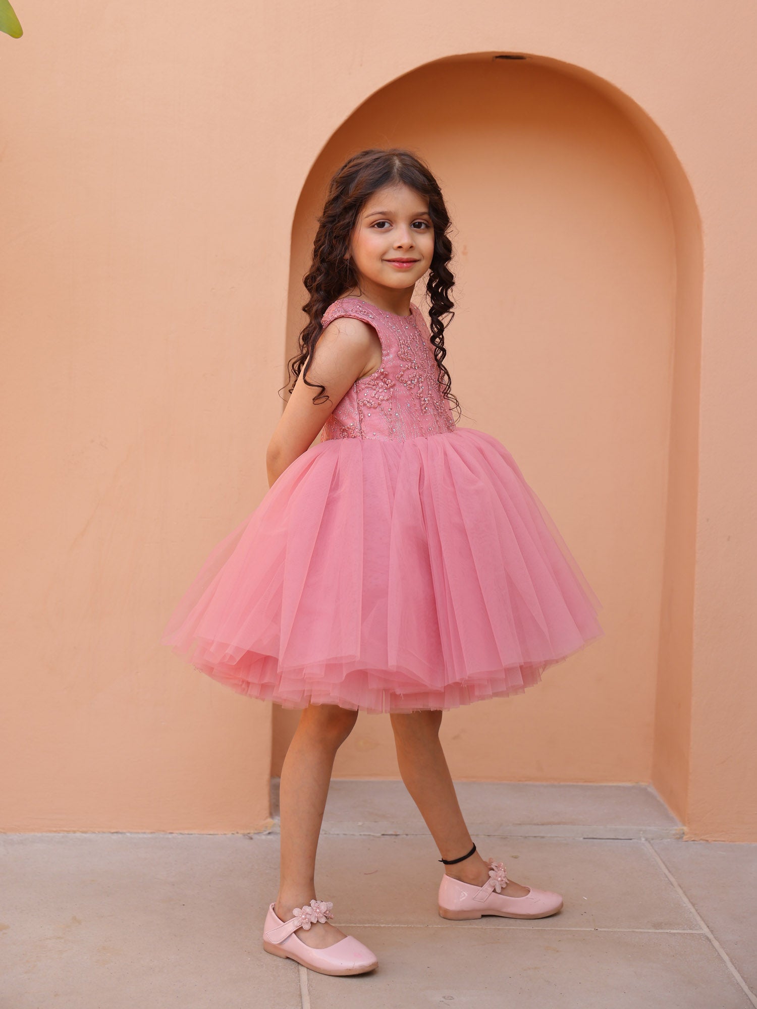 JANYAS CLOSET: Elara's Twirl Mauve Convertible Flair Dress