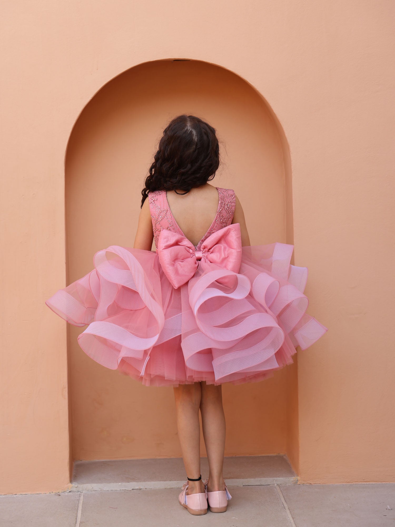 JANYAS CLOSET: Elara's Twirl Mauve Convertible Flair Dress