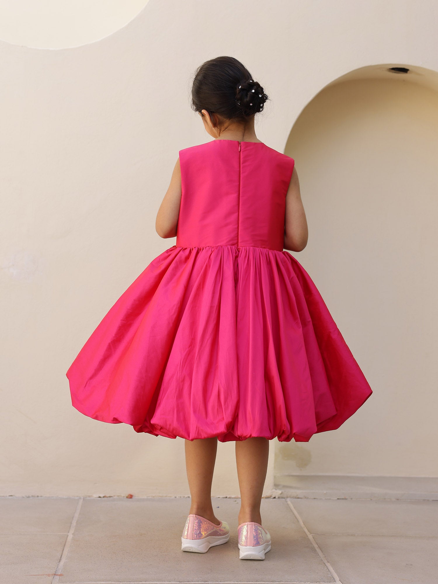 Sale Pink Taffeta Balloon Dress