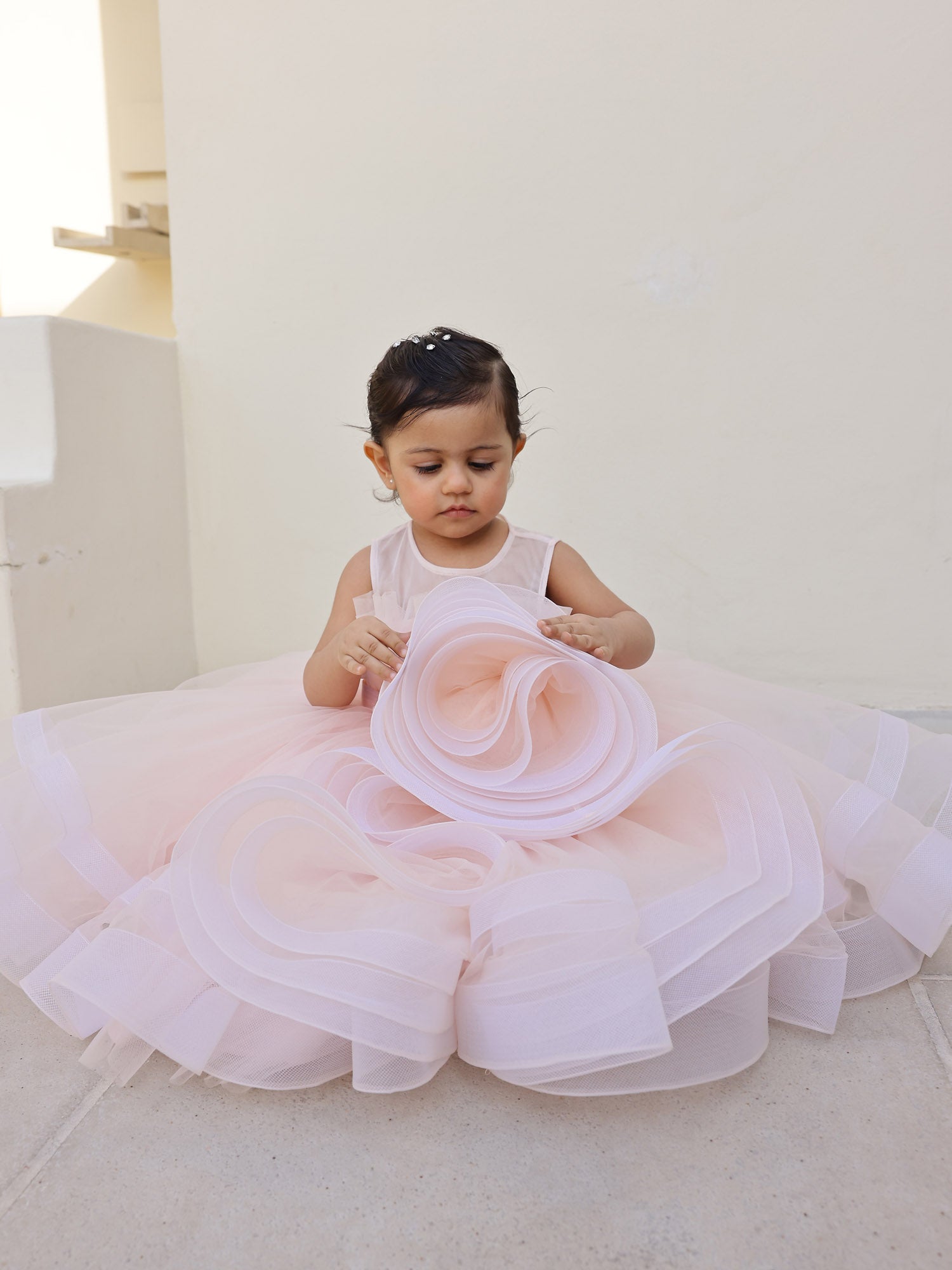 Sale Pink Princess Grace Around Draped Gown