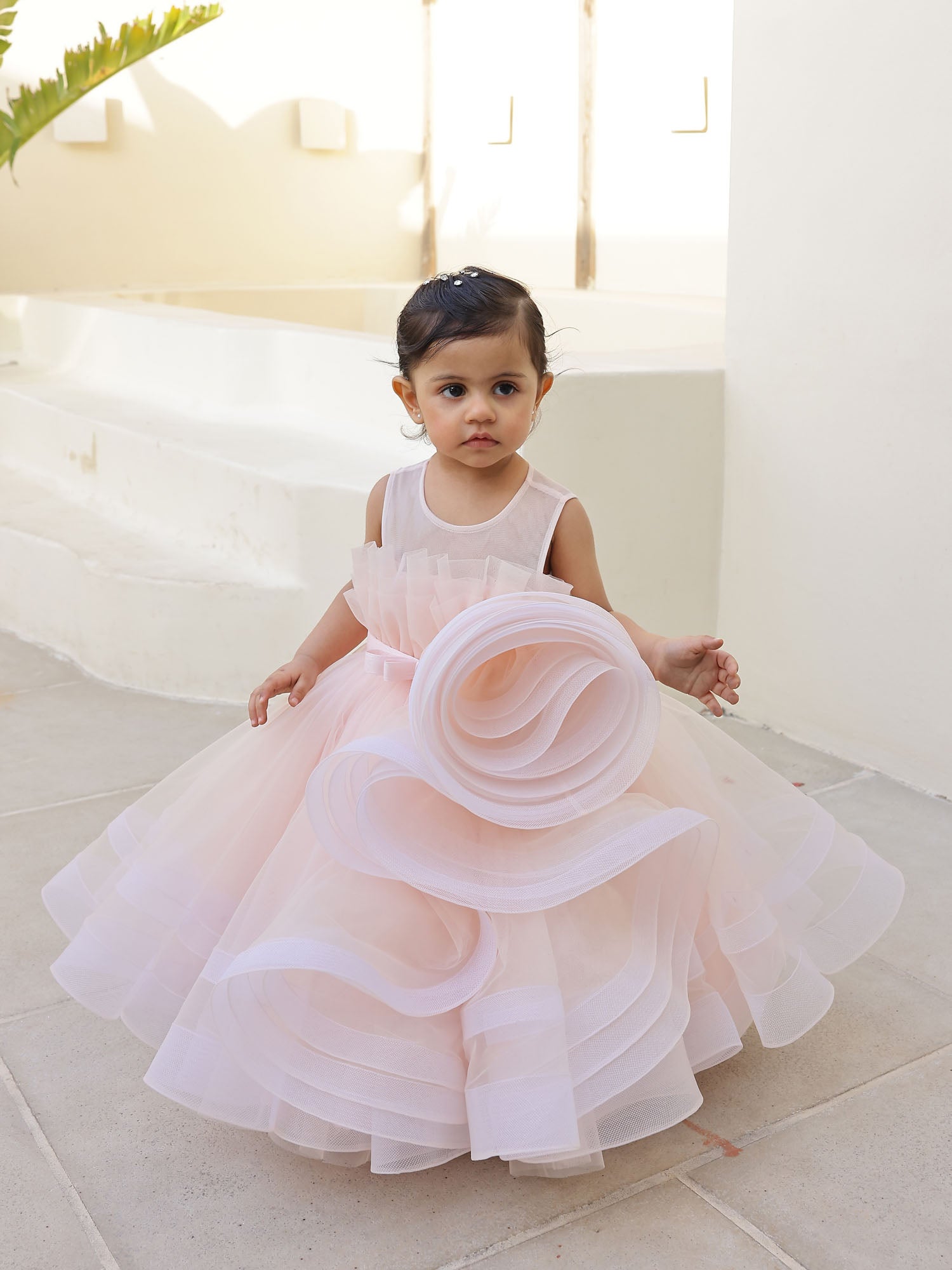Sale Pink Princess Grace Around Draped Gown