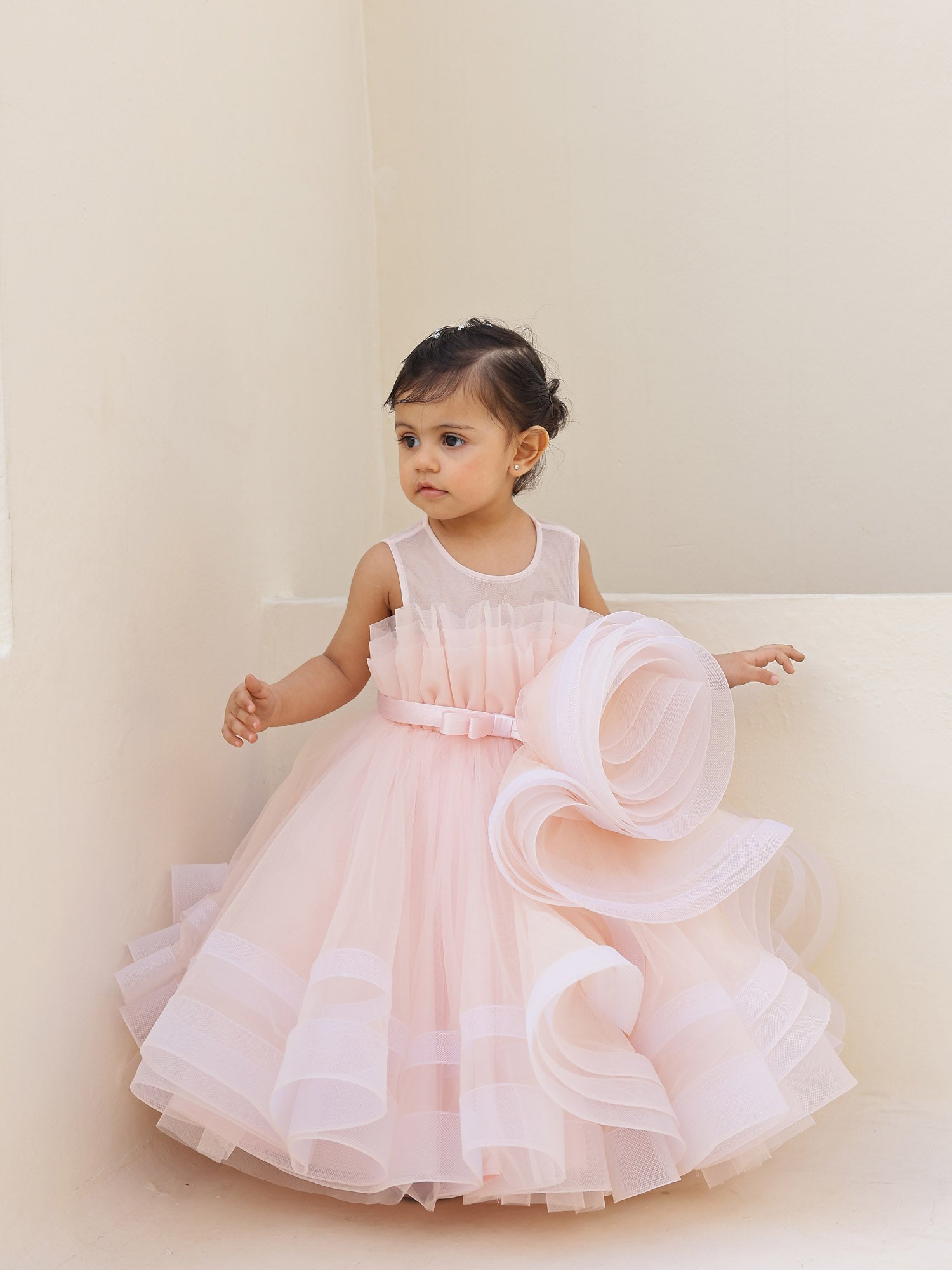 Sale Pink Princess Grace Around Draped Gown