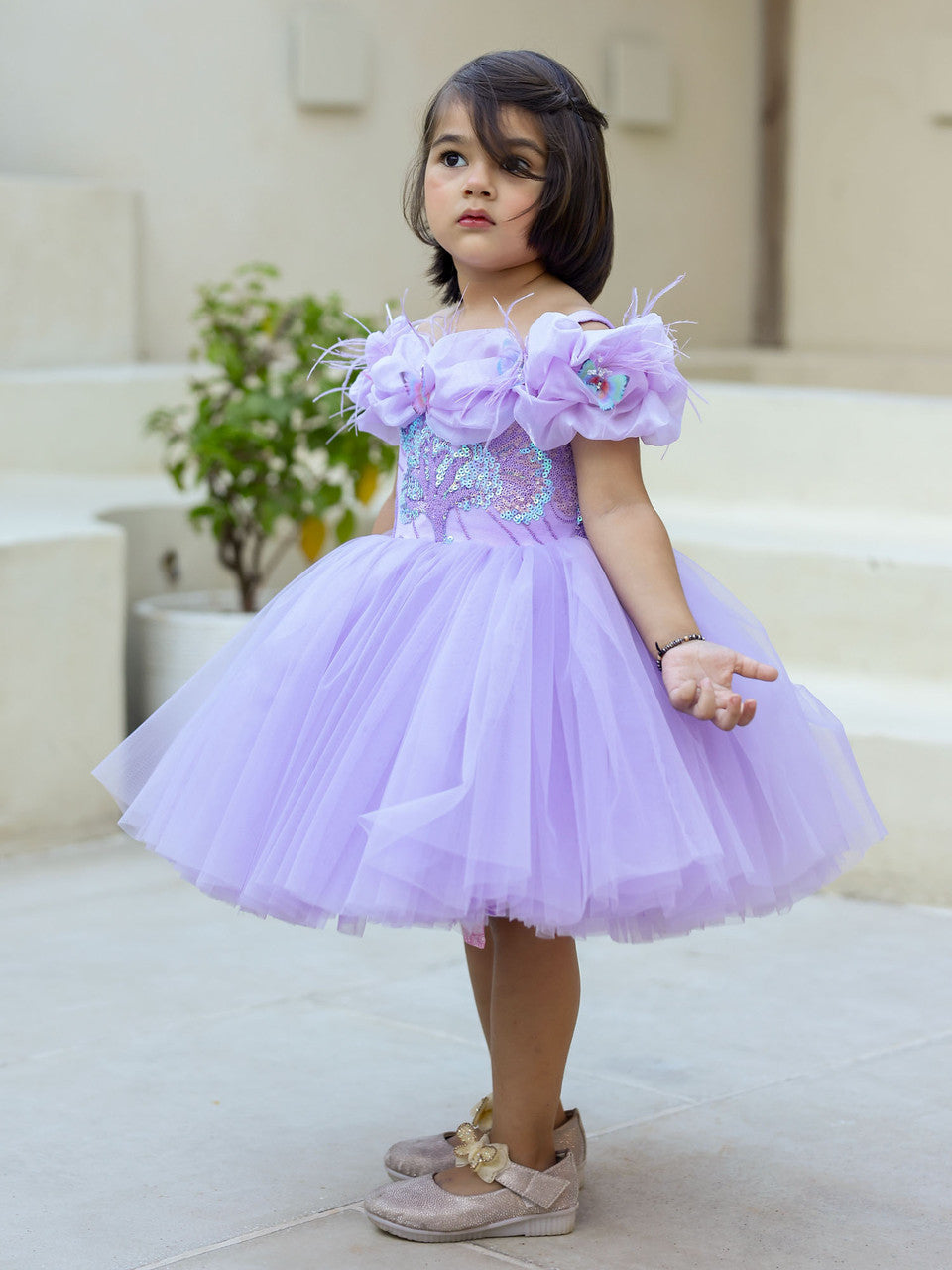 Sample JANYAS CLOSET Lavender Mermaid Detachable Princess Gown
