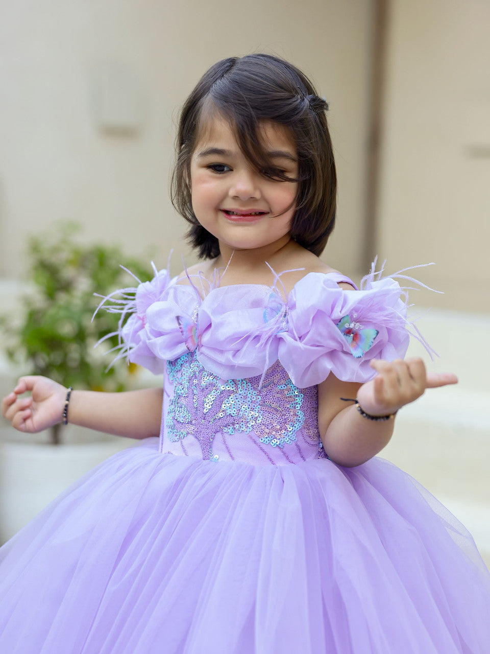Sample JANYAS CLOSET Lavender Mermaid Detachable Princess Gown