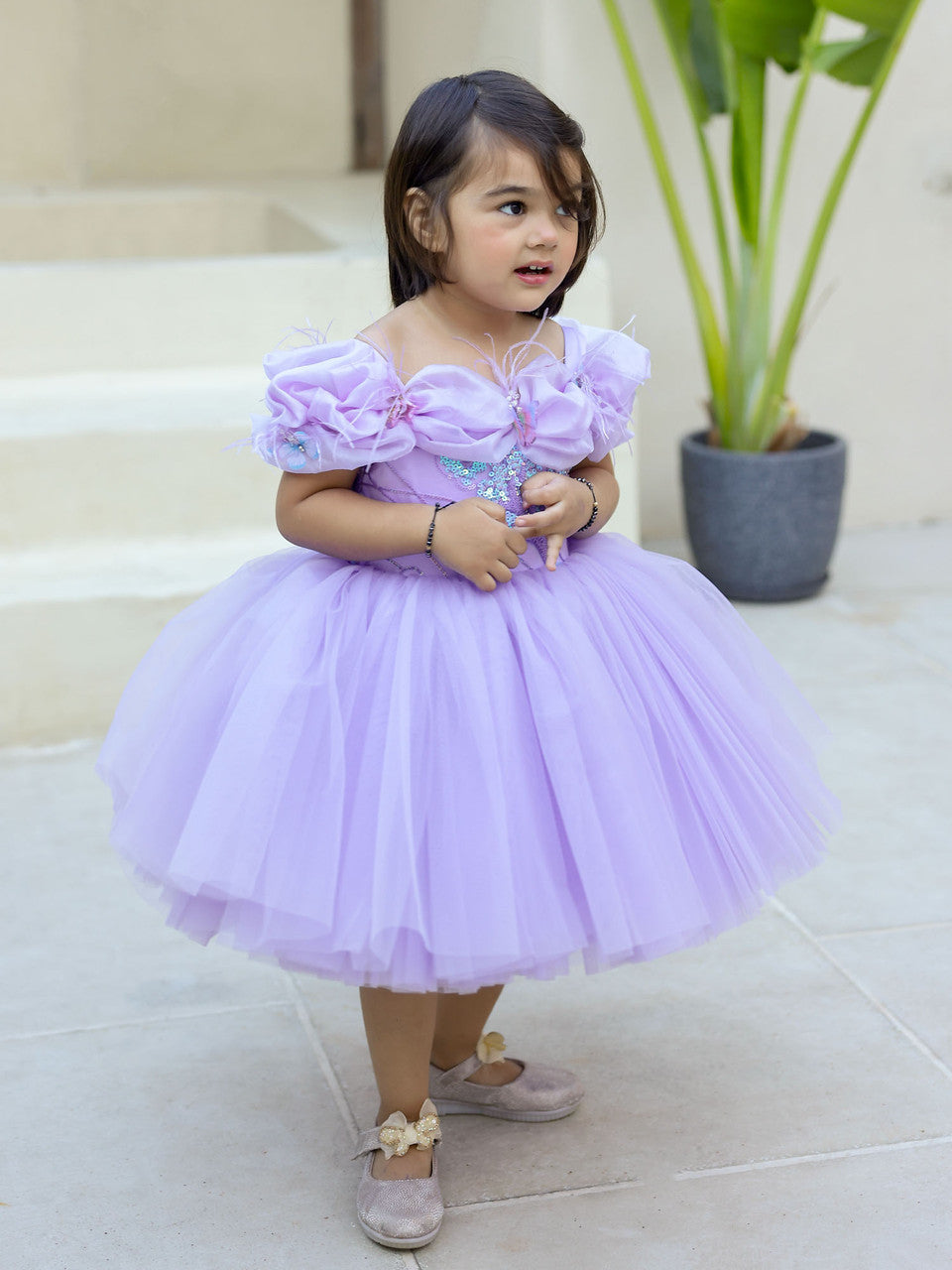 Sample JANYAS CLOSET Lavender Mermaid Detachable Princess Gown