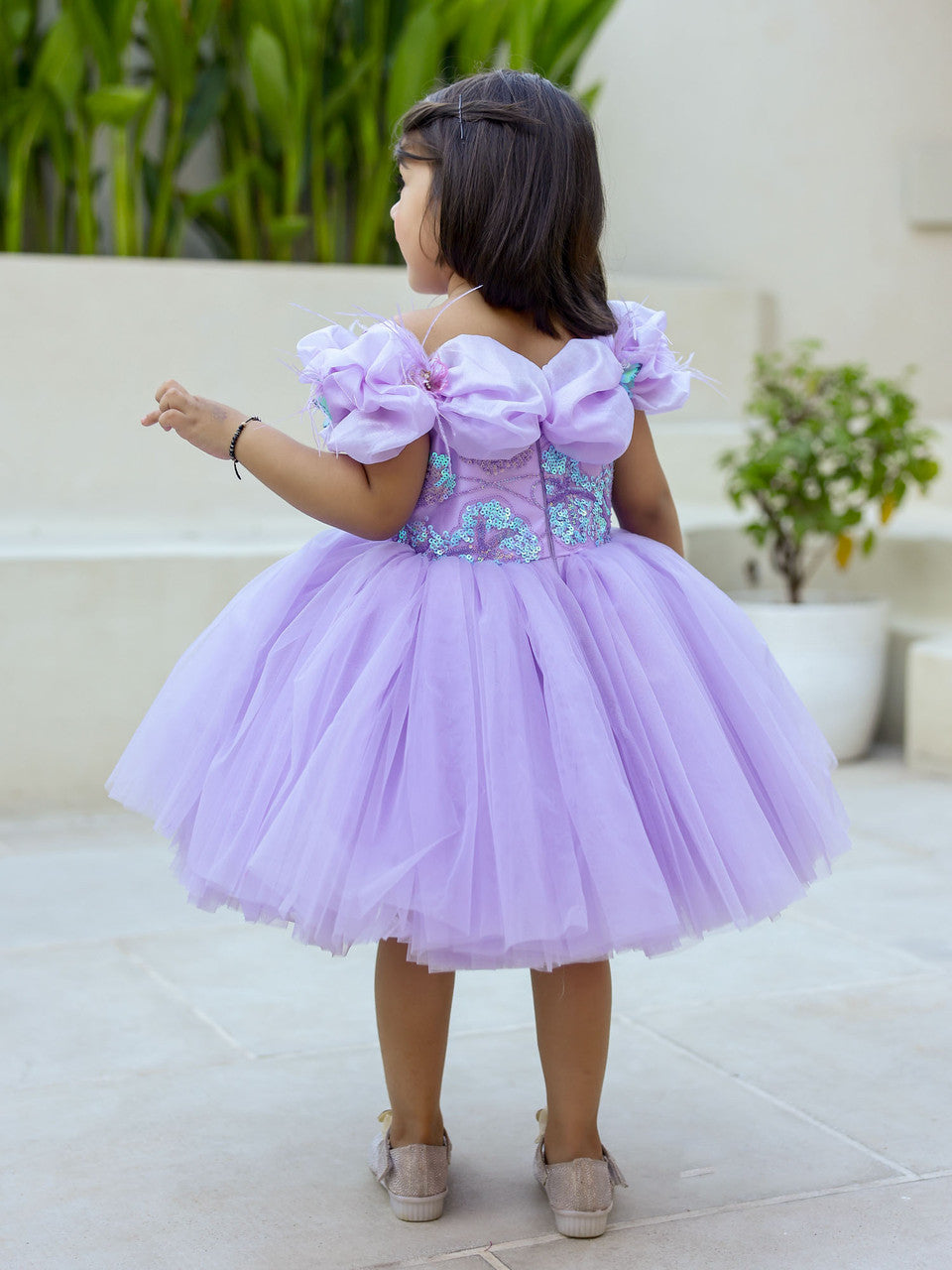Sample JANYAS CLOSET Lavender Mermaid Detachable Princess Gown