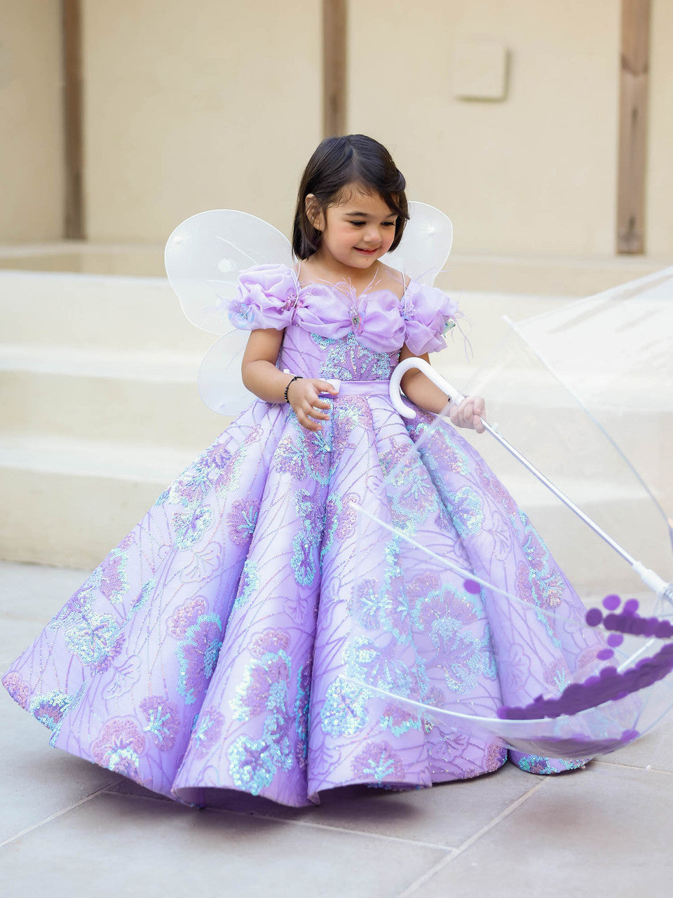 Sample JANYAS CLOSET Lavender Mermaid Detachable Princess Gown