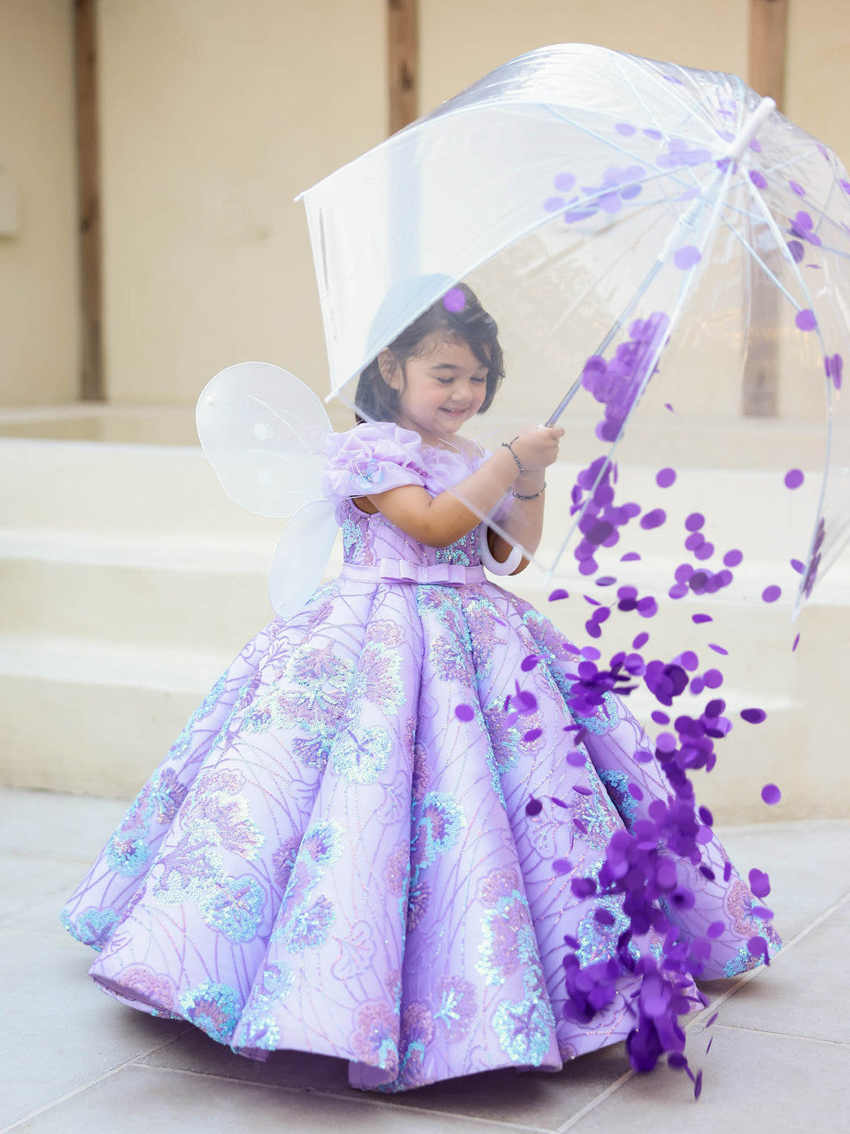 Sample JANYAS CLOSET Lavender Mermaid Detachable Princess Gown