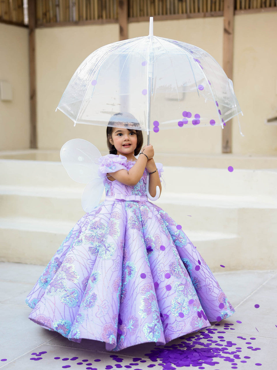 Sample JANYAS CLOSET Lavender Mermaid Detachable Princess Gown
