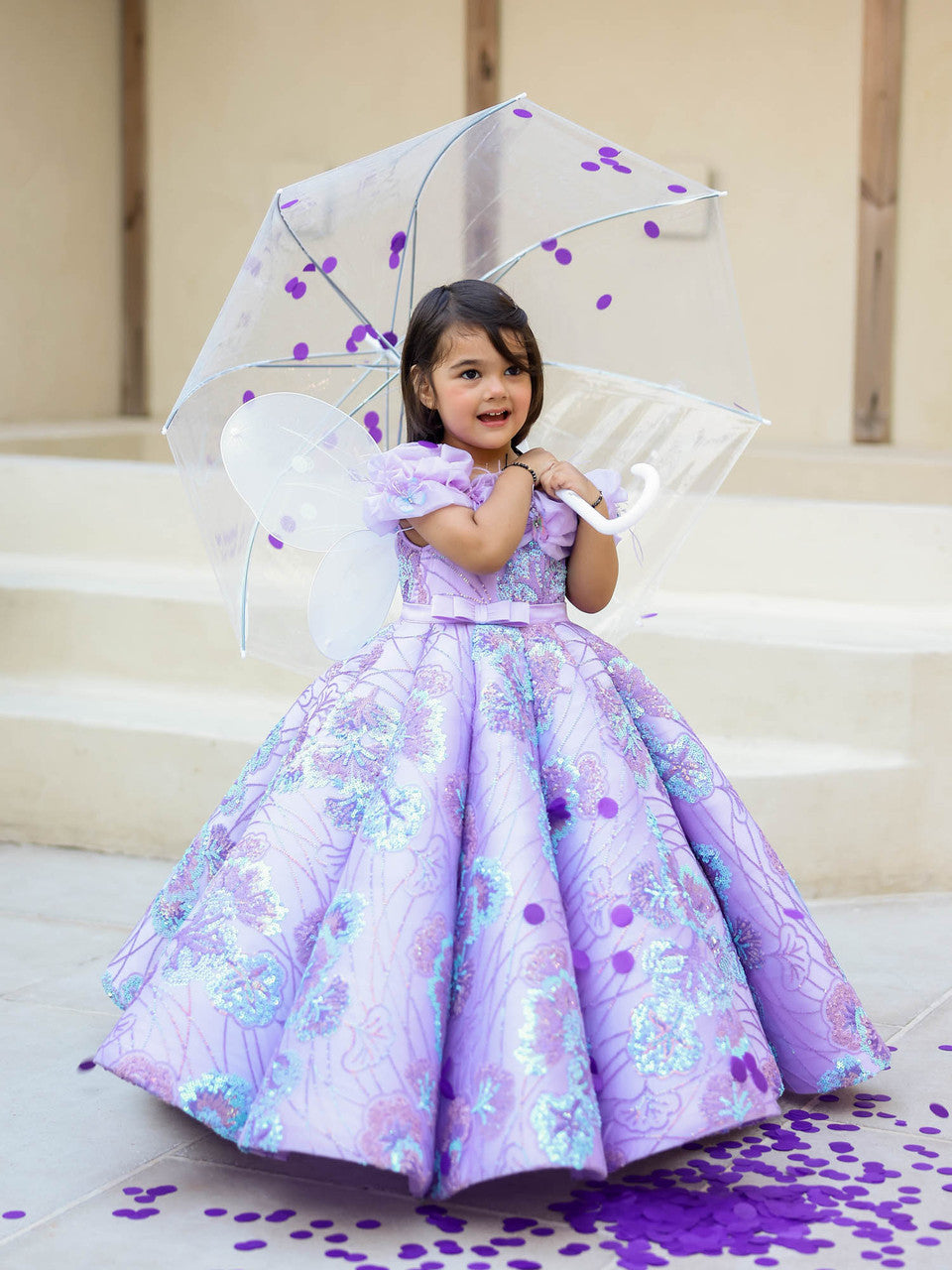 Sample JANYAS CLOSET Lavender Mermaid Detachable Princess Gown
