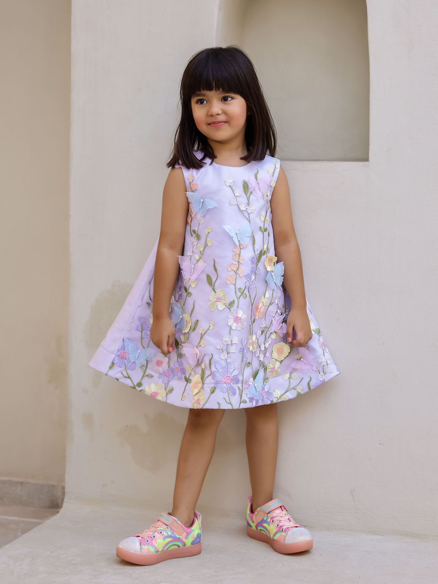 JANYAS CLOSET Blossom Lavender Flower Girl Dress