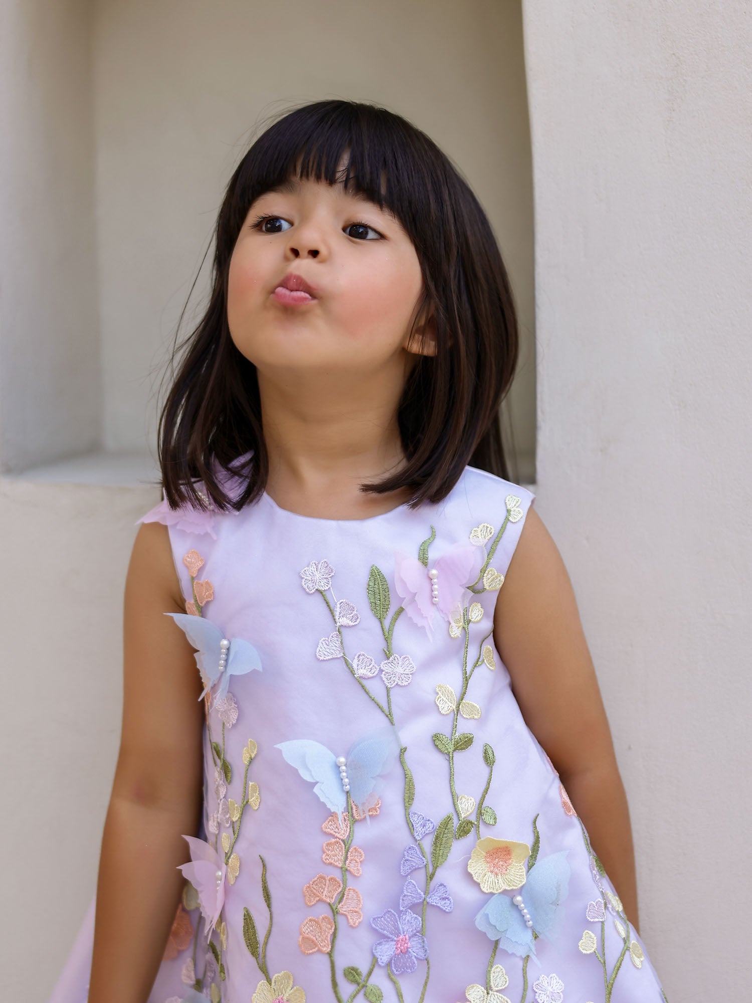 JANYAS CLOSET Blossom Lavender Flower Girl Dress