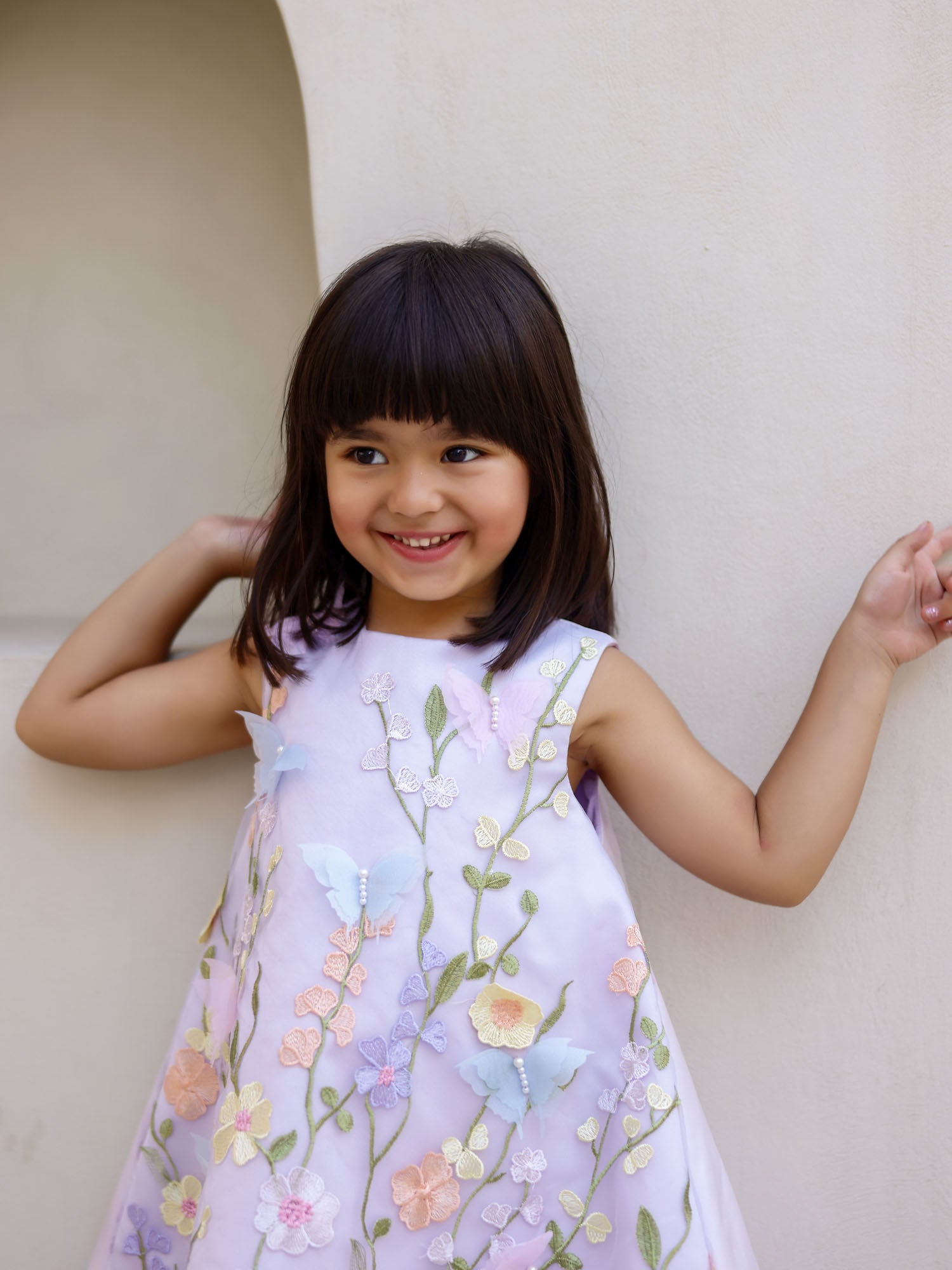 JANYAS CLOSET Blossom Lavender Flower Girl Dress