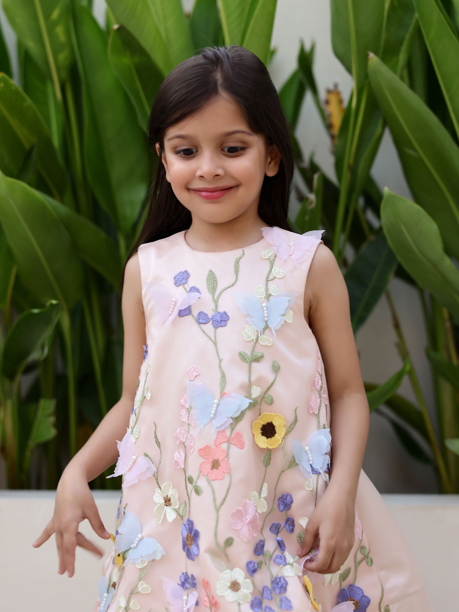 JANYAS CLOSET Blossom Peach Flower Girl Dress