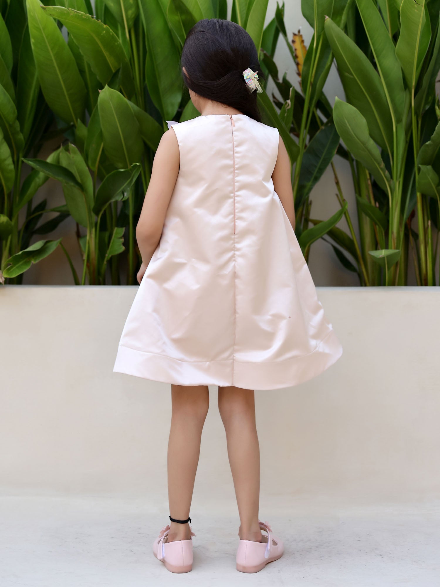 JANYAS CLOSET Blossom Peach Flower Girl Dress