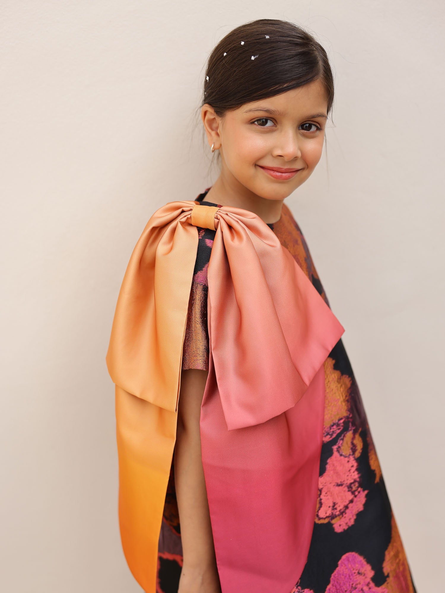 Janyas Closet Aaliyah Bowed Jacquard Party Dress