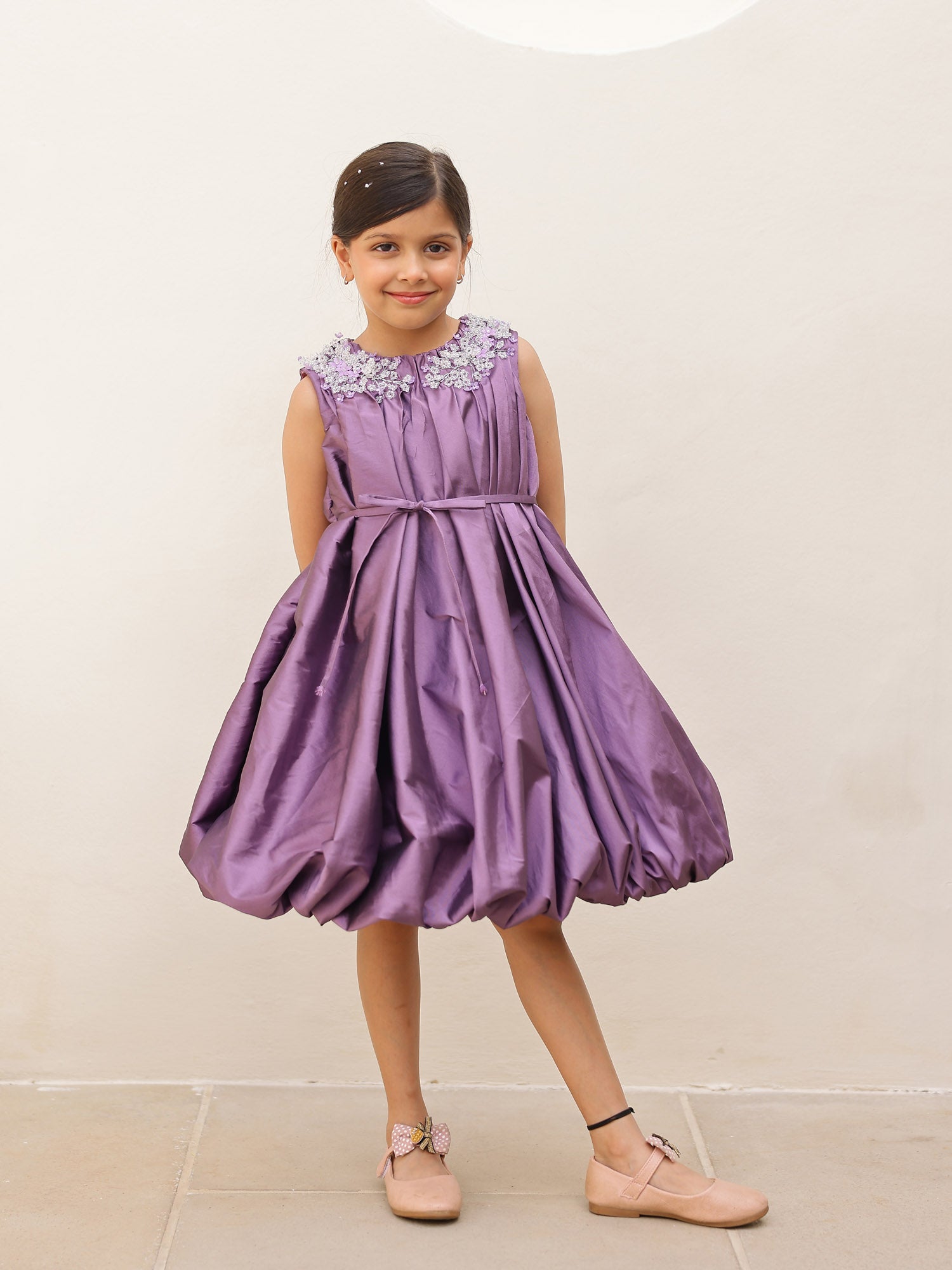 JANYAS CLOSET Violet Regal Bloom Party Dress