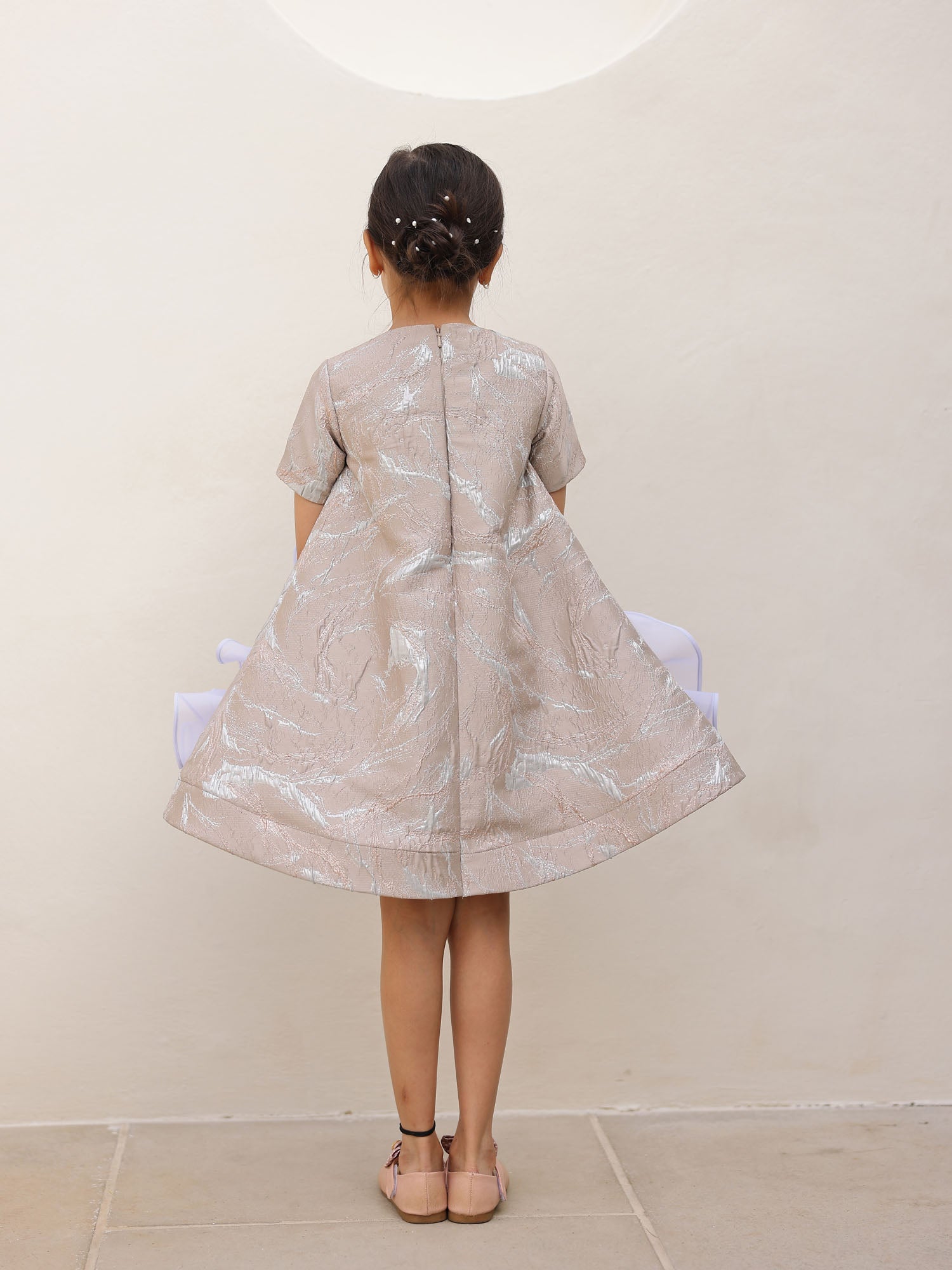 JANYAS CLOSET Raya Perl Bloom Party Dress