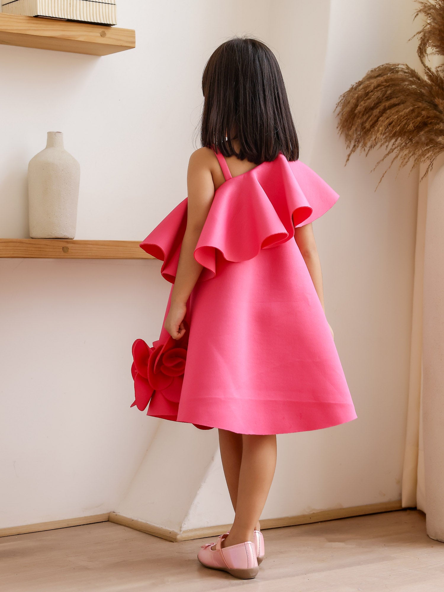 Sample JANYAS CLOSET Fuchsia Pink Fairy Neoprene Party Dress