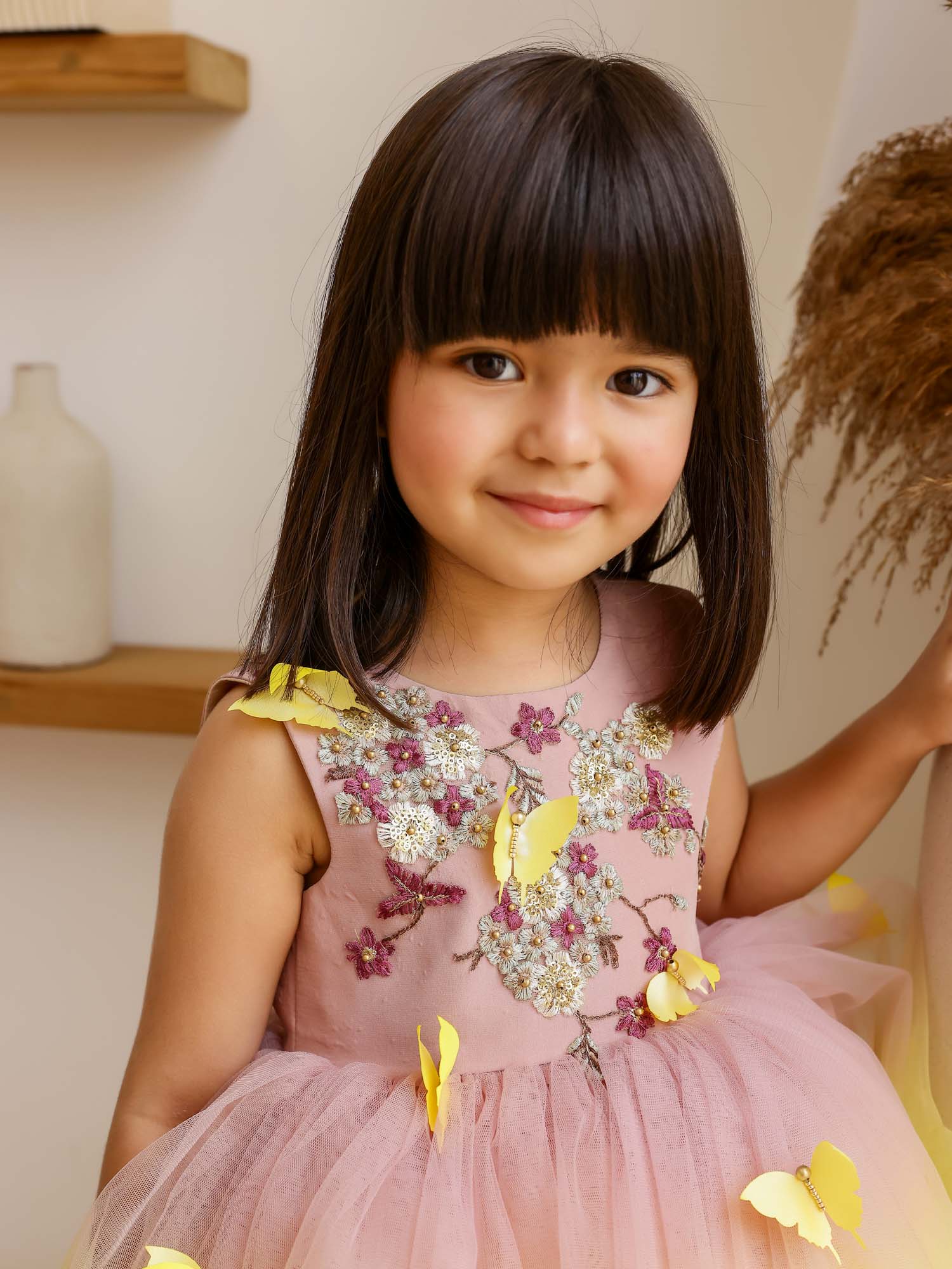 Sample JANYAS CLOSET: Yellow Shaded Dress with Convertible Drape