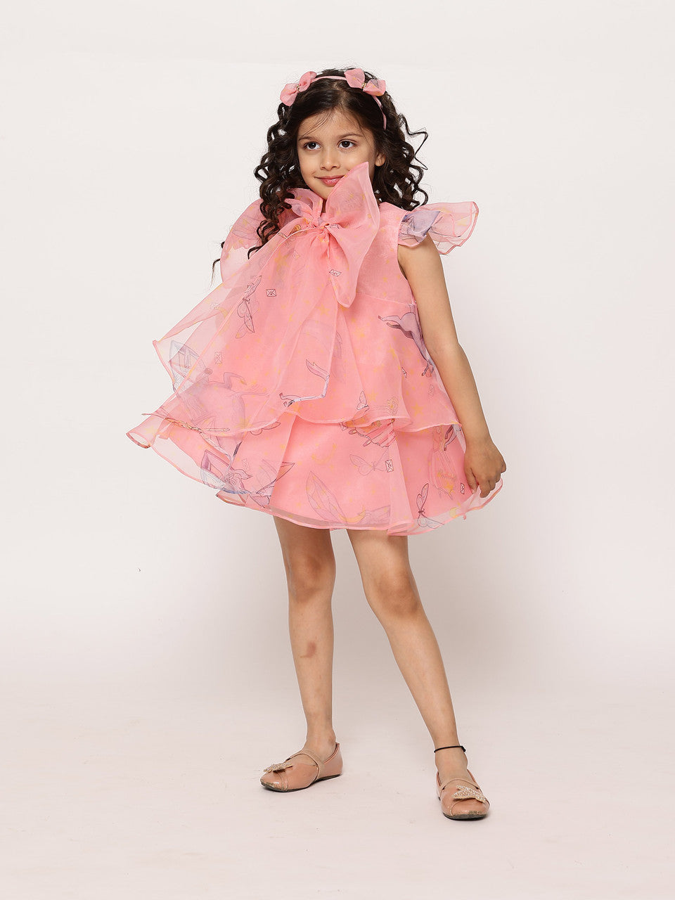 Sample JANYAS CLOSET Mauve Pink Unicorn Angela Bow Dress