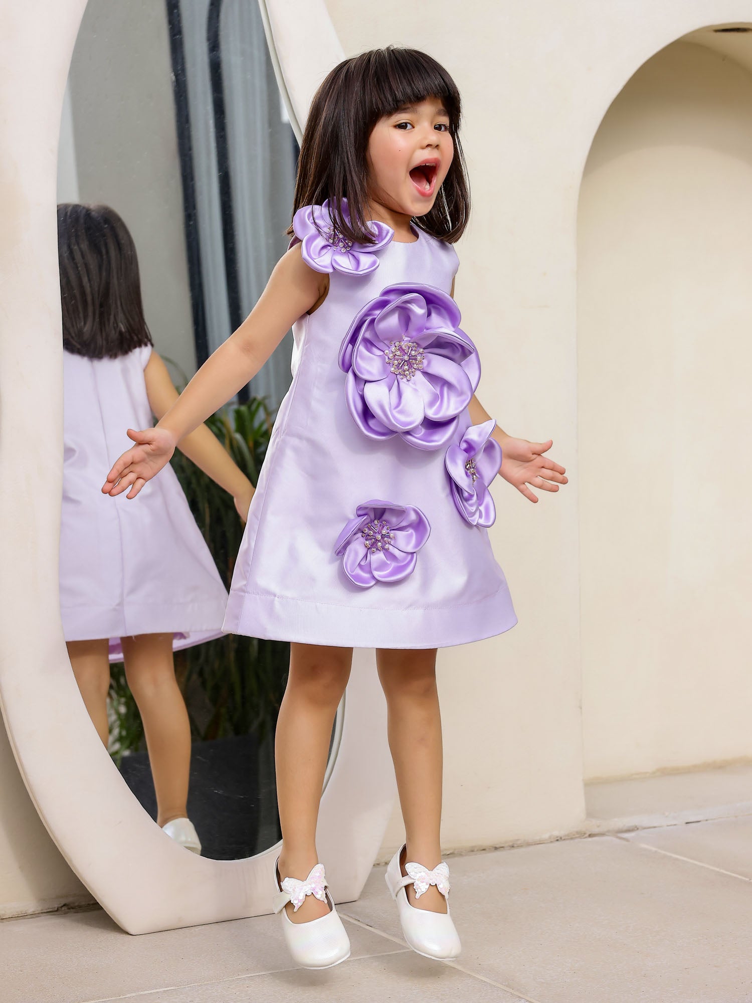 JANYAS CLOSET: Enchanted Lavender Flower Dress