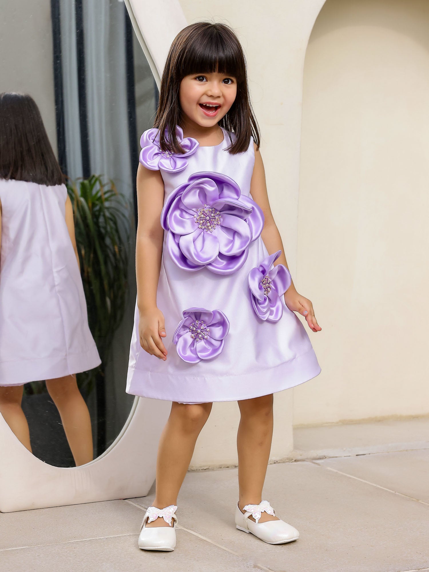 JANYAS CLOSET: Enchanted Lavender Flower Dress