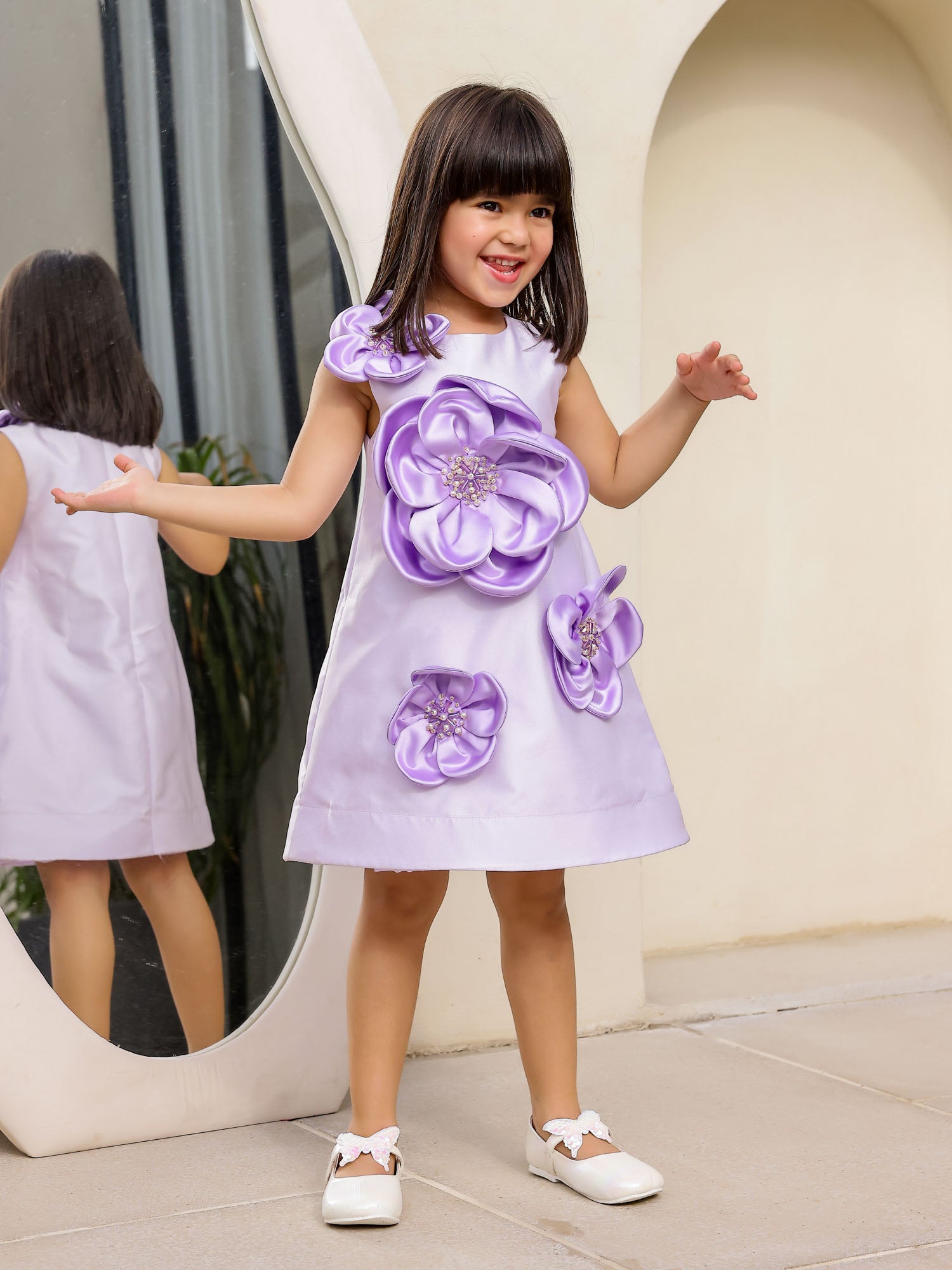 JANYAS CLOSET: Enchanted Lavender Flower Dress
