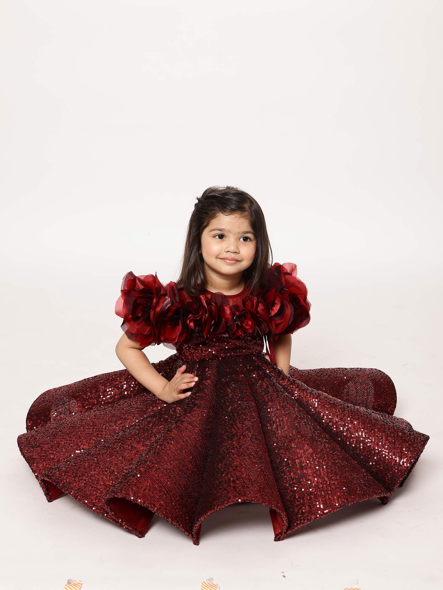 JANYAS CLOSET Sparkling Wine Sequin Princess Dress